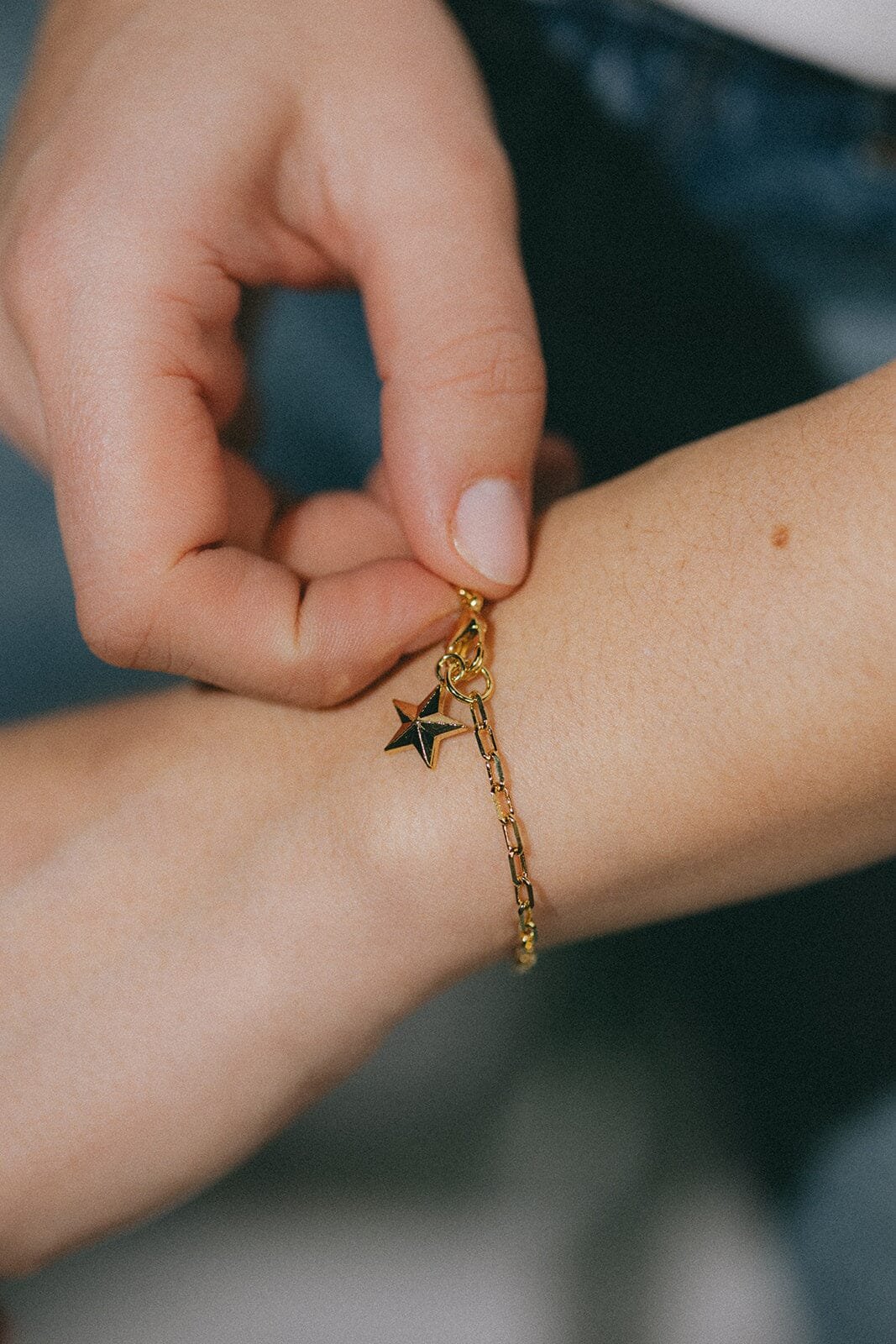 Silver-plated star bracelet Golden