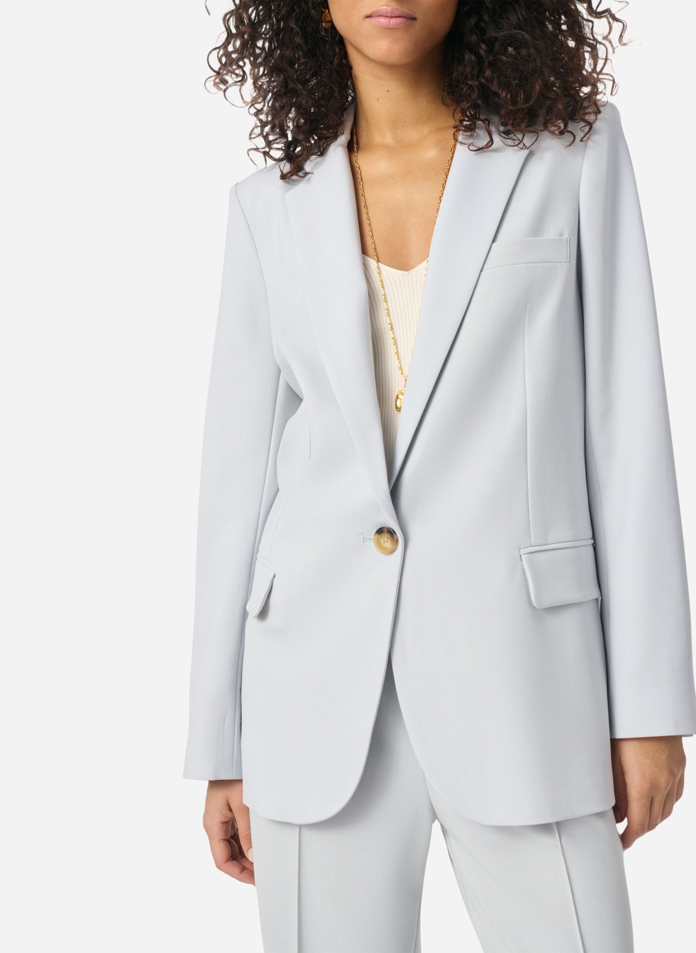 Straight button-up blazer VANESSA BRUNO White