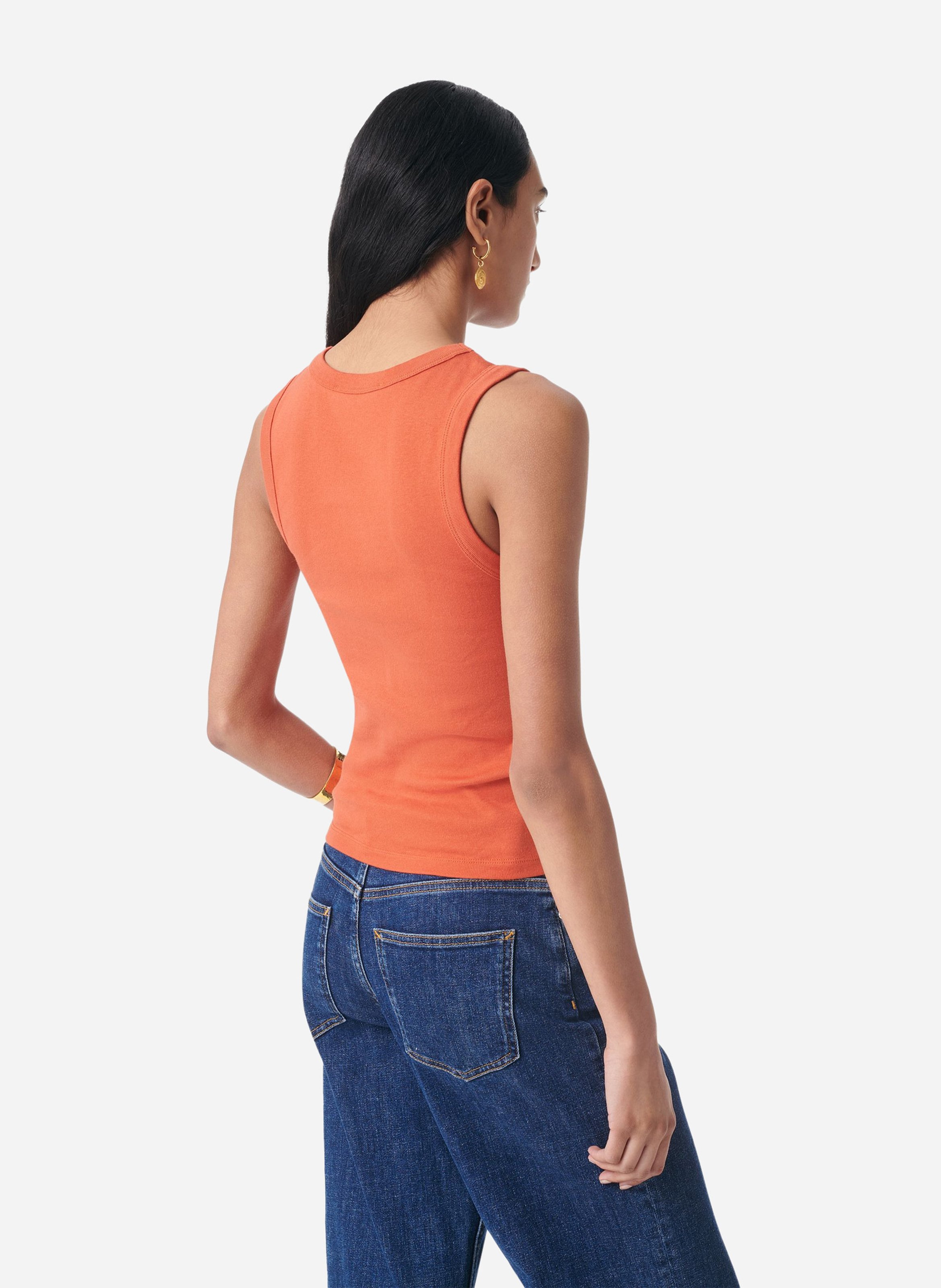 Débardeur col rond uni VANESSA BRUNO Orange
