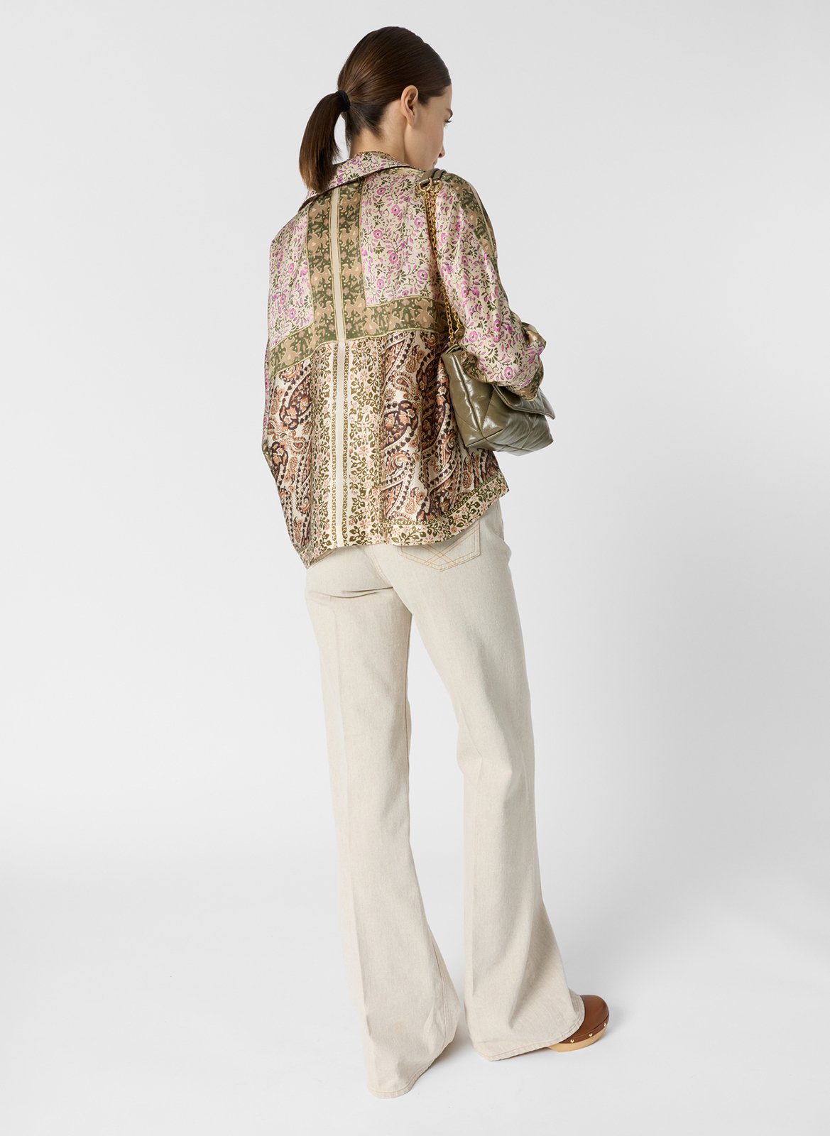 Silk classic-collar shirt GERARD DAREL Black