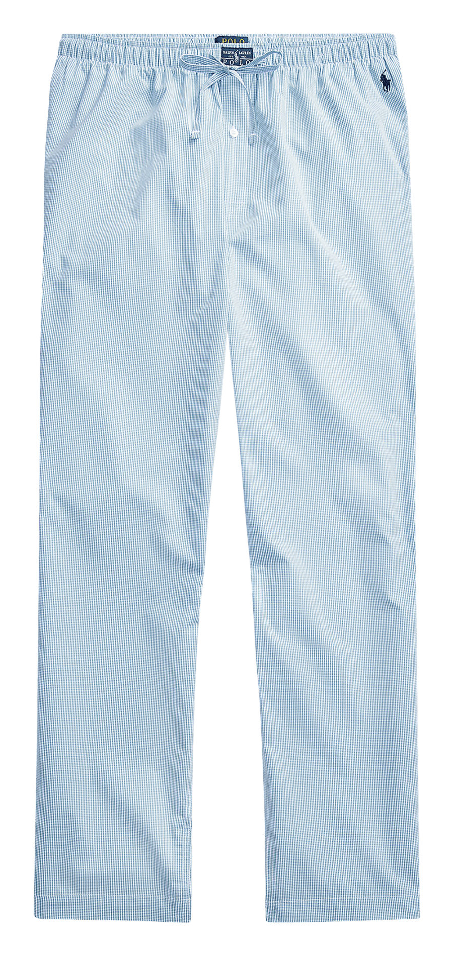 Pantalon droit à petits carreaux POLO RALPH LAUREN Bleu