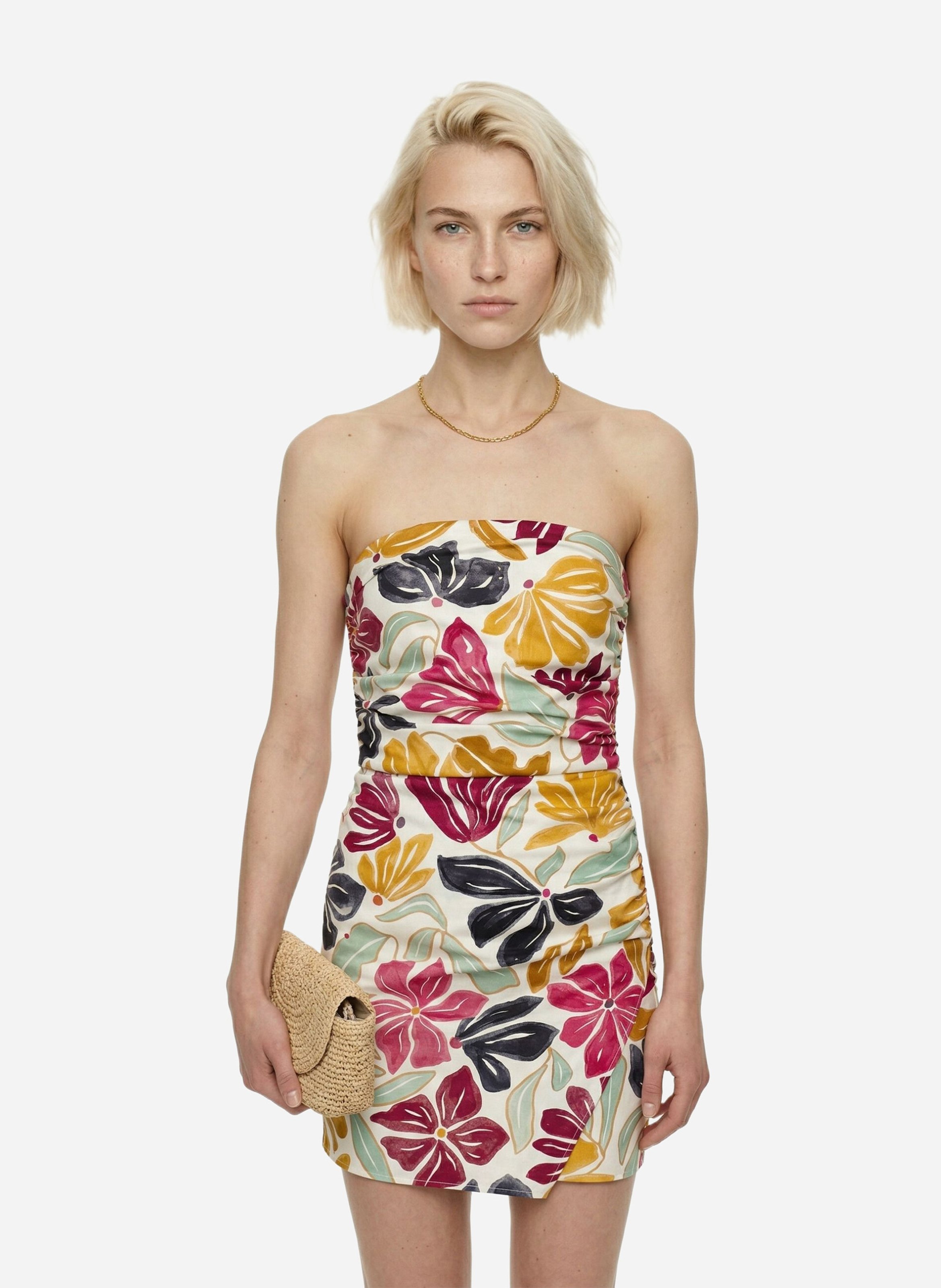 Robe courte bustier imprimée VANESSA BRUNO Multicolore
