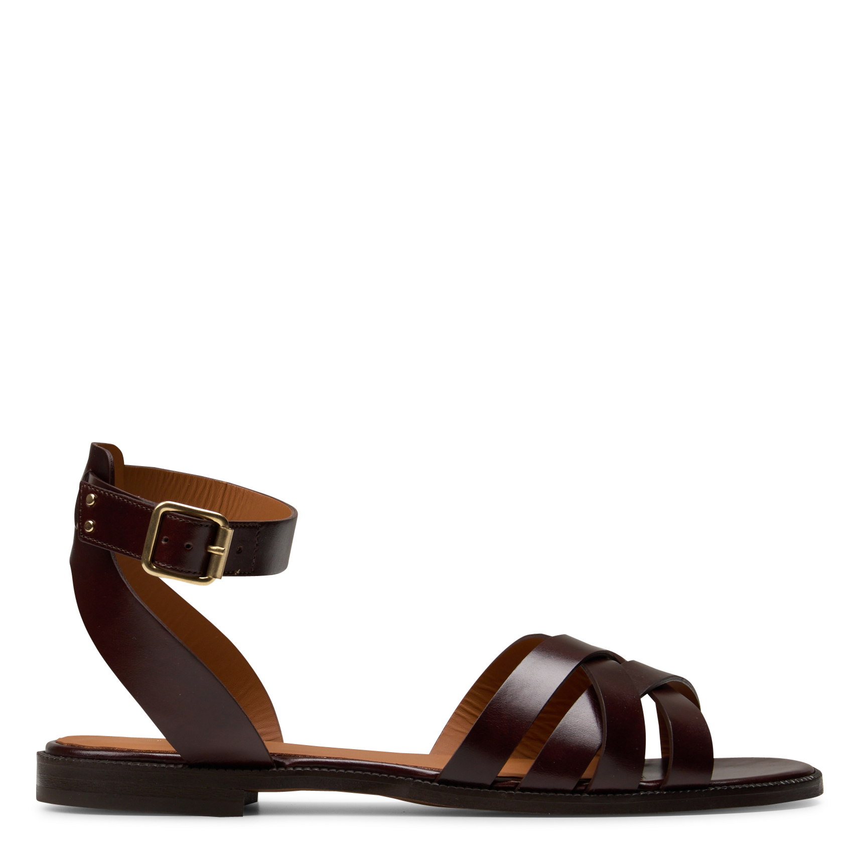 Sandales plates en cuir RIVECOUR