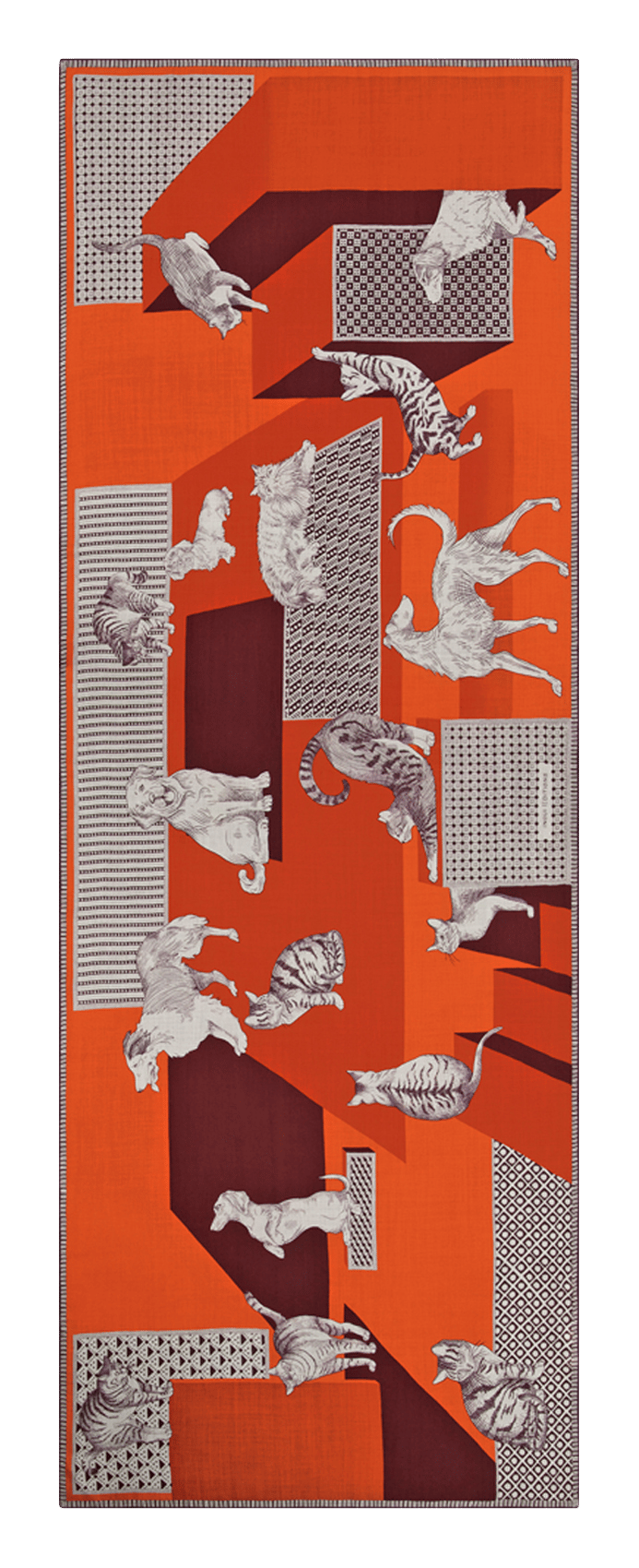Wollen sjaal INOUI EDITIONS Rood