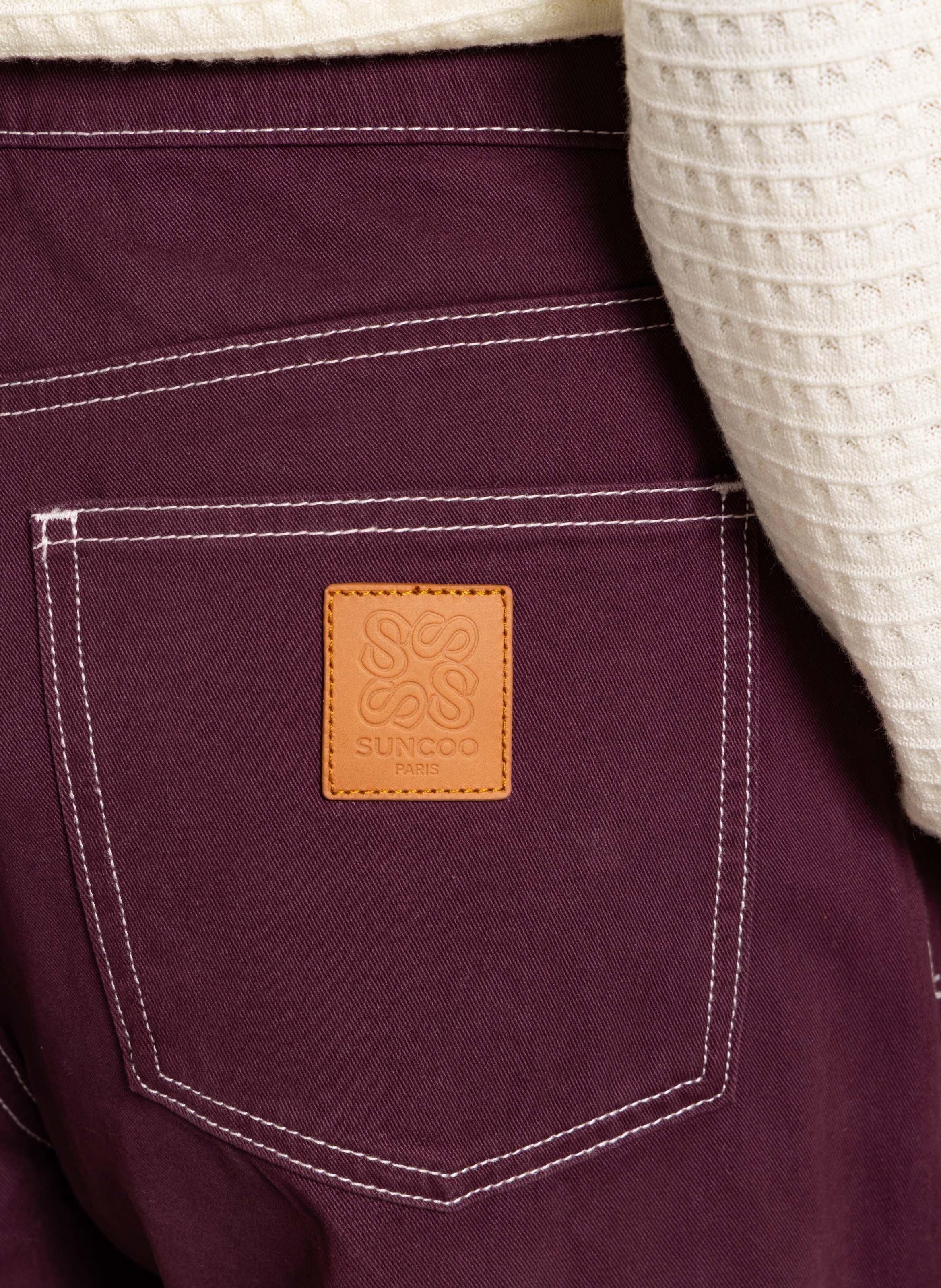 Jean large en coton | Prune SUNCOO Femme