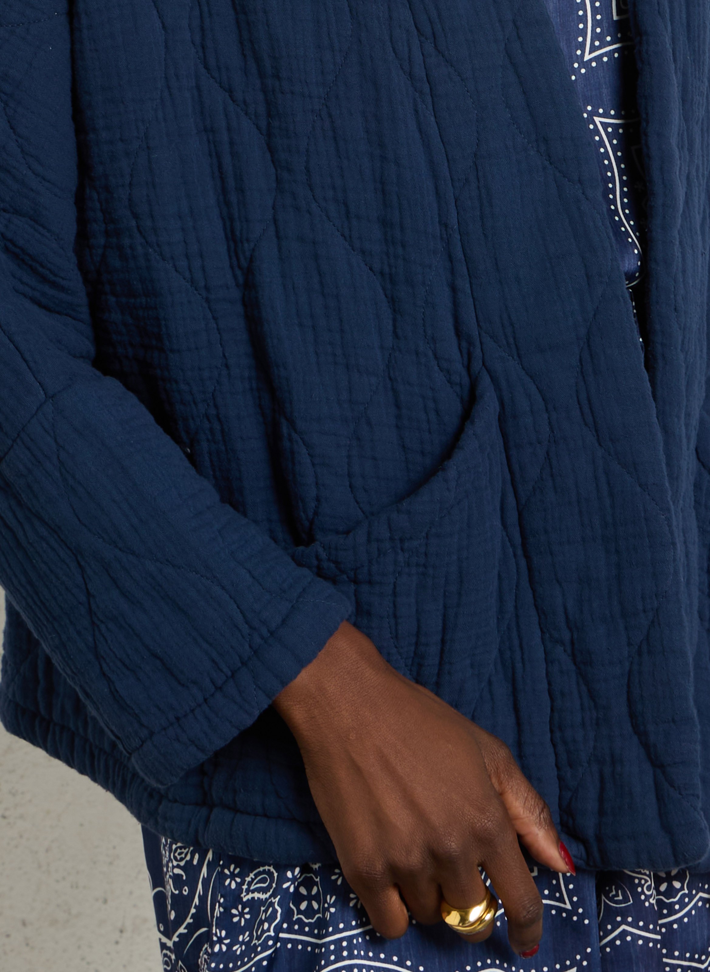 Oversized cotton jacket AOKYANOS Blue