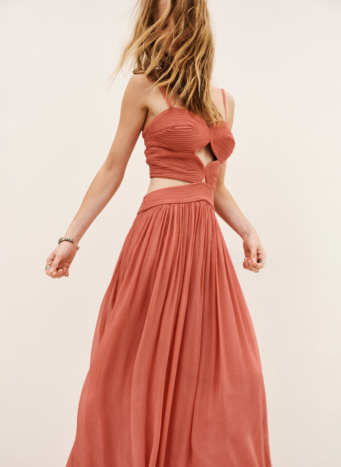 Robe longue BA&SH Rose