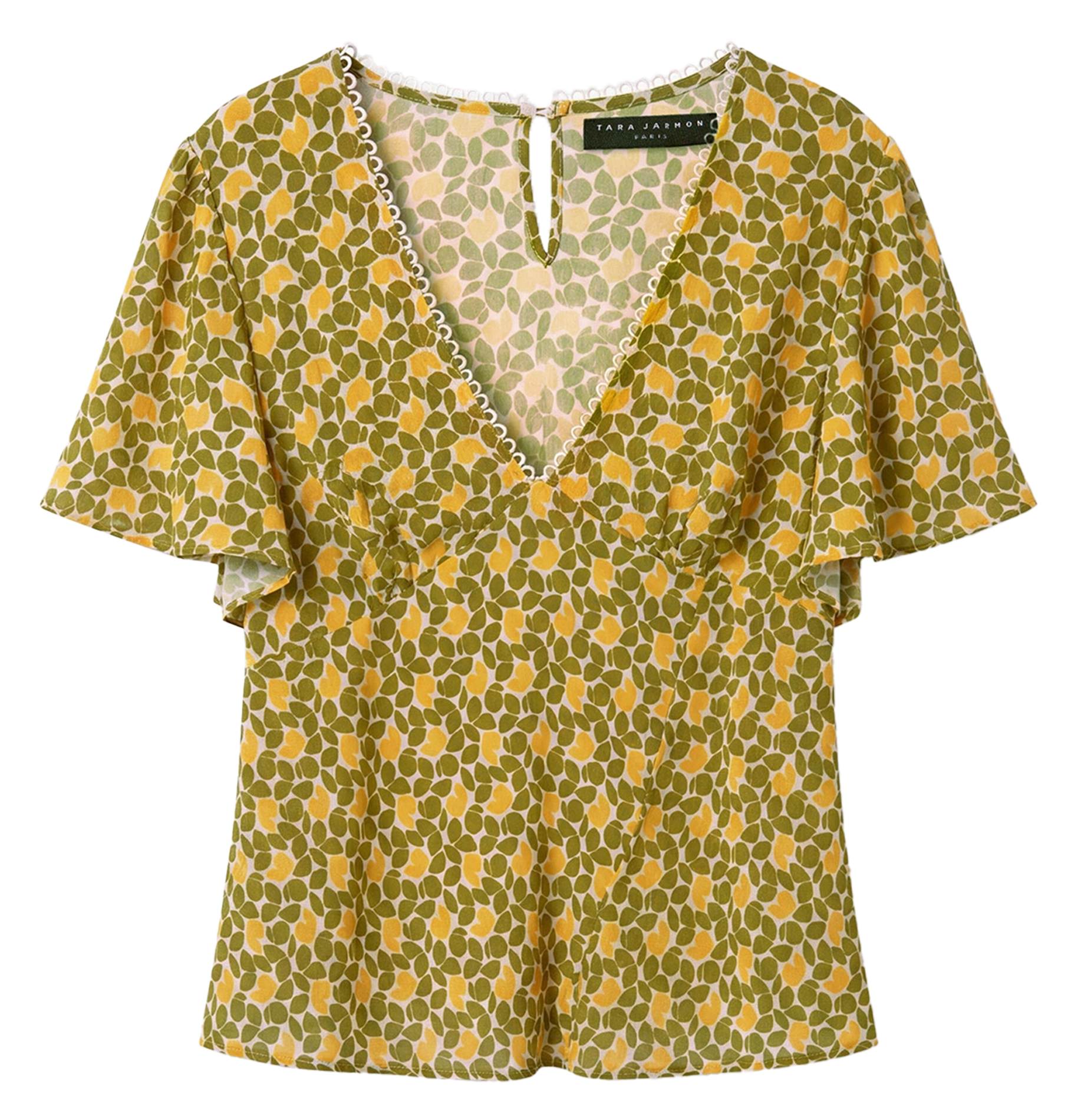 Short-sleeved printed top TARA JARMON Green