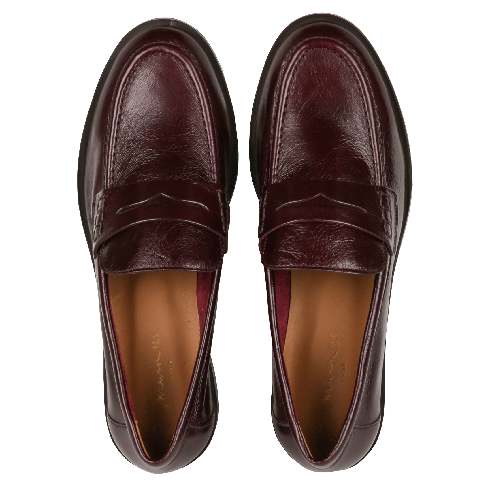 Mocassins en cuir  MAISON 123 Rouge