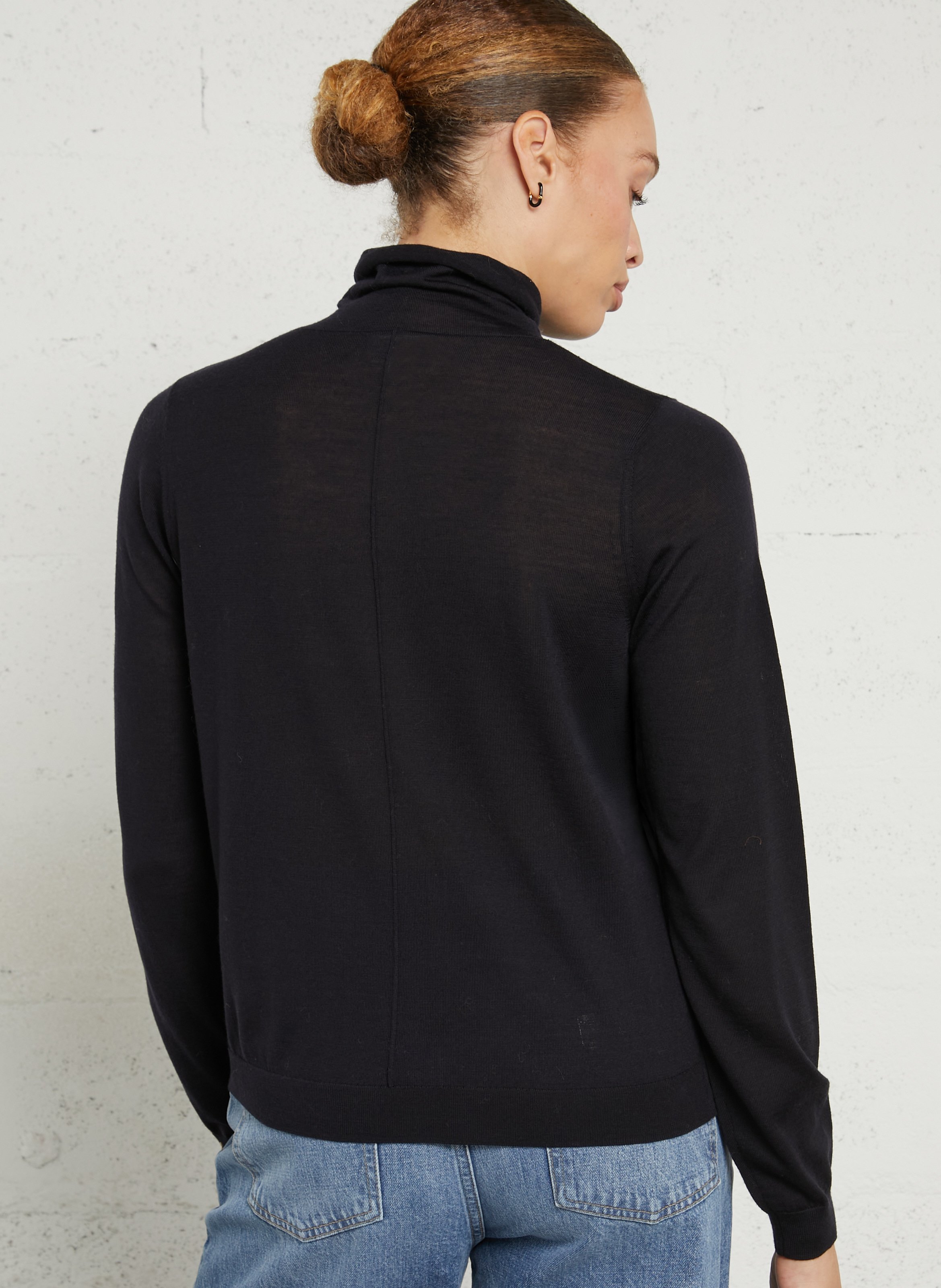 Wollpullover mit Stehkragen HARTFORD Blau