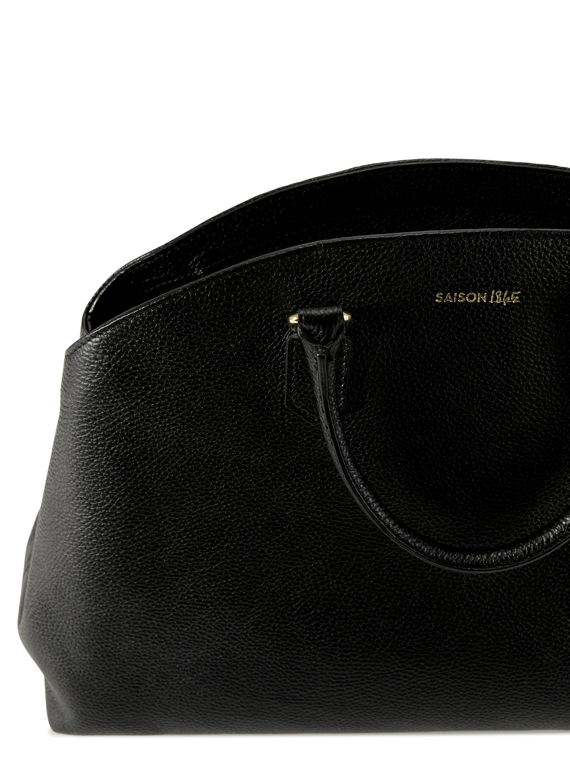 Hadrien grained leather handbag SAISON 1865 Black