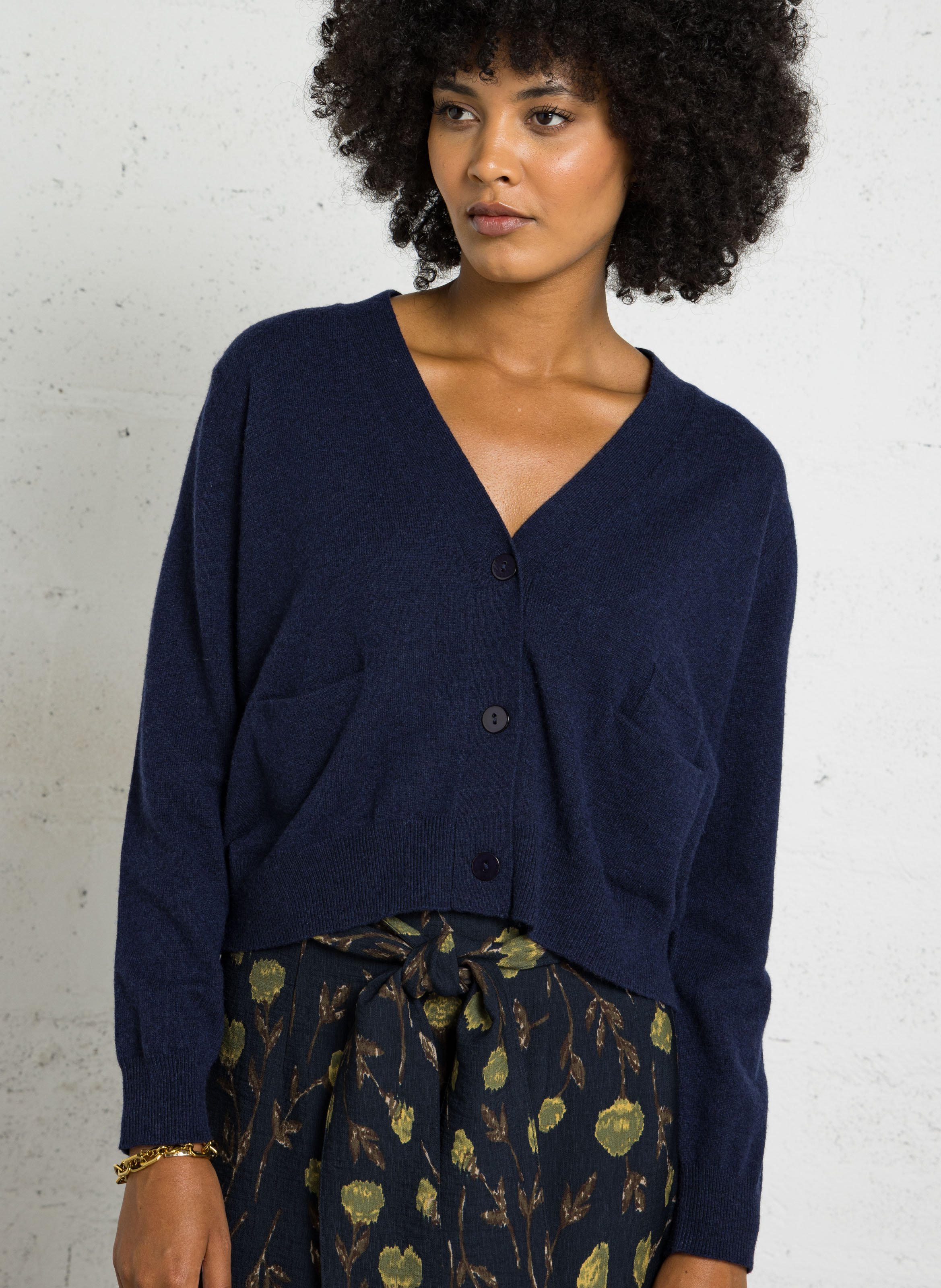 Oversize Weste mit Taschen NICE THINGS Blau