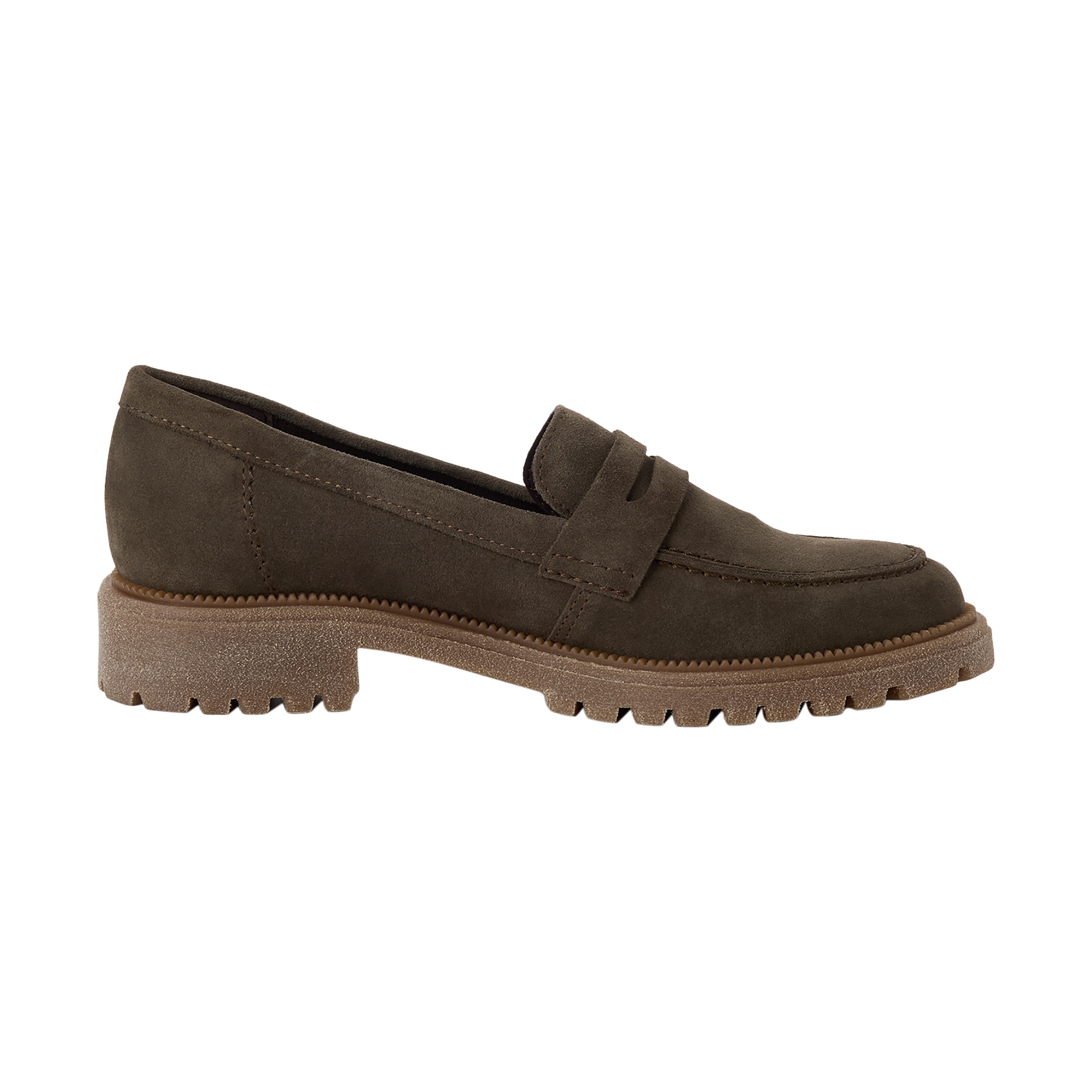 Leather heeled loafers TAMARIS Green