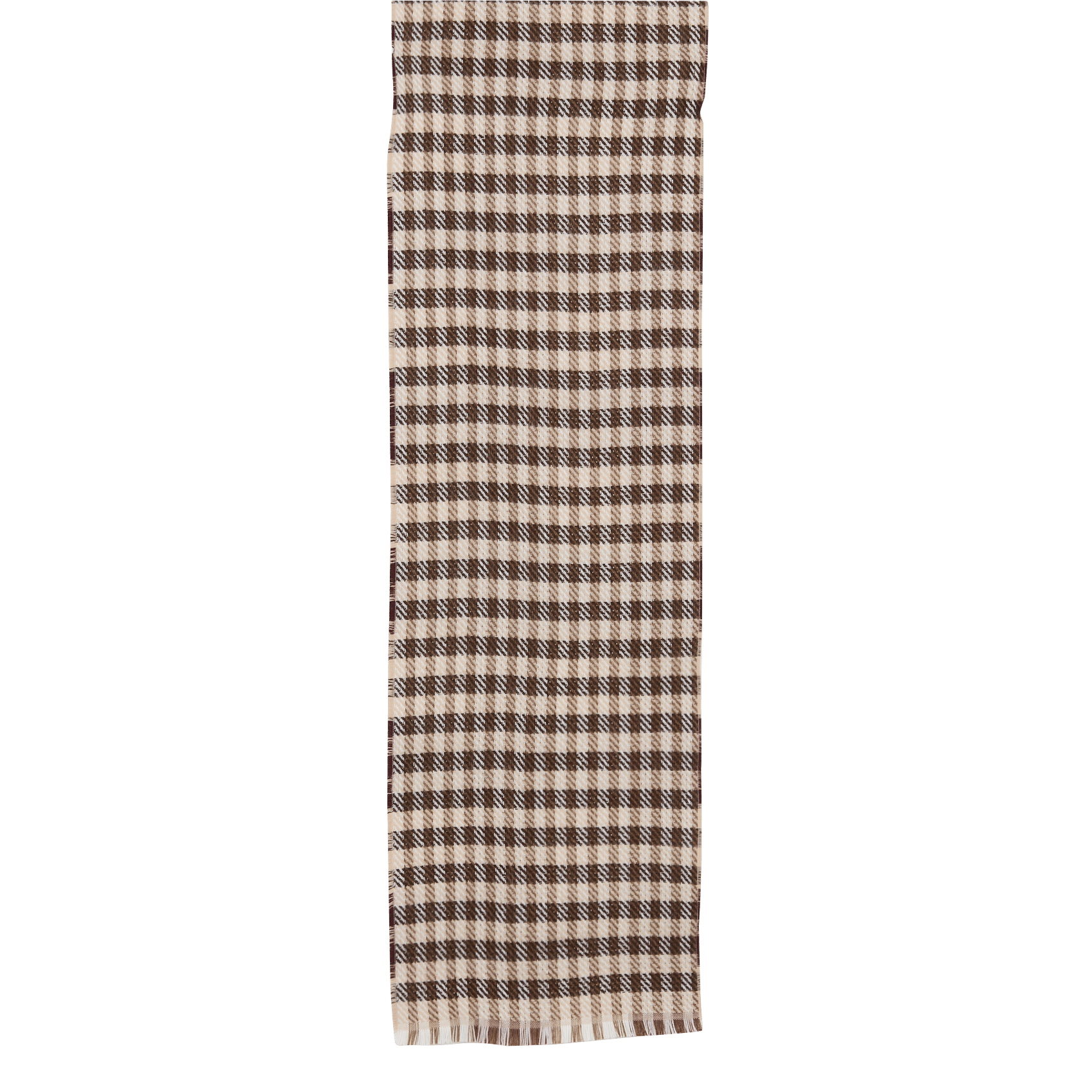 Double-sided checked scarf HUMILITY Beige