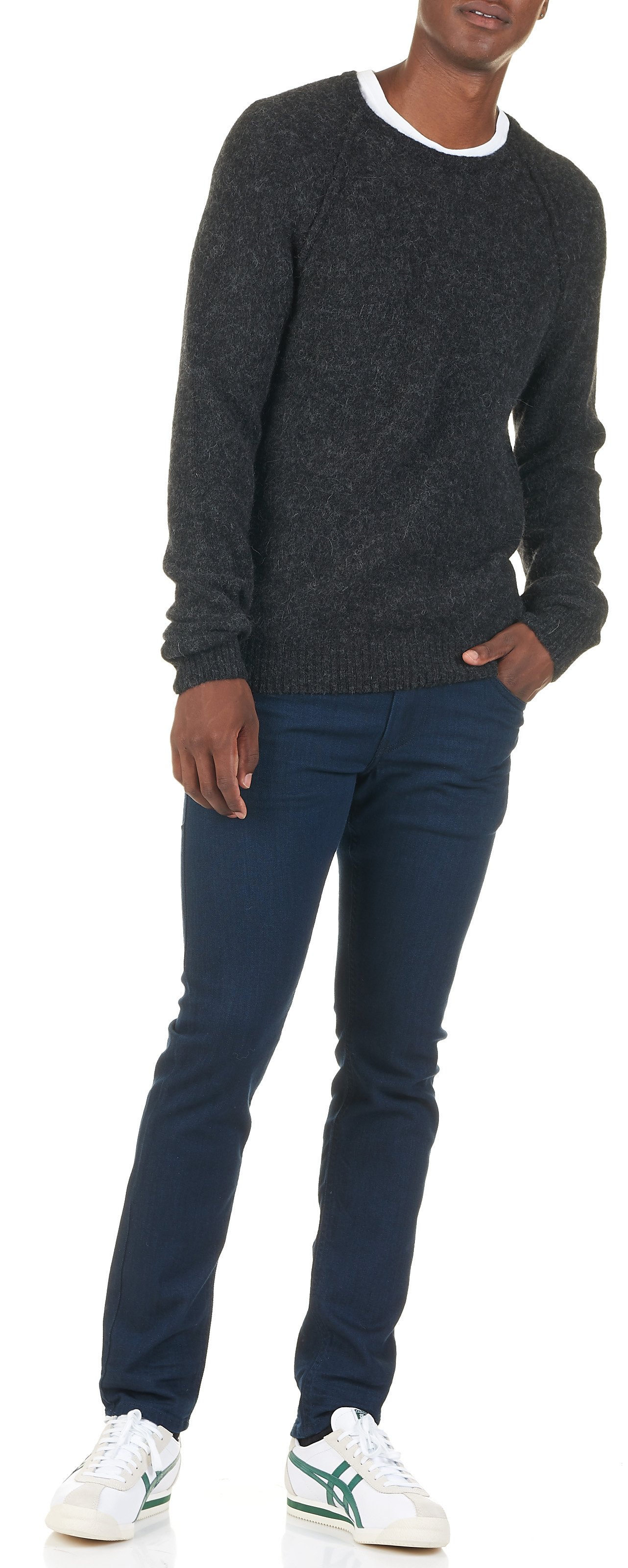 Tee-shirt col rond regular-fit en coton Blanc