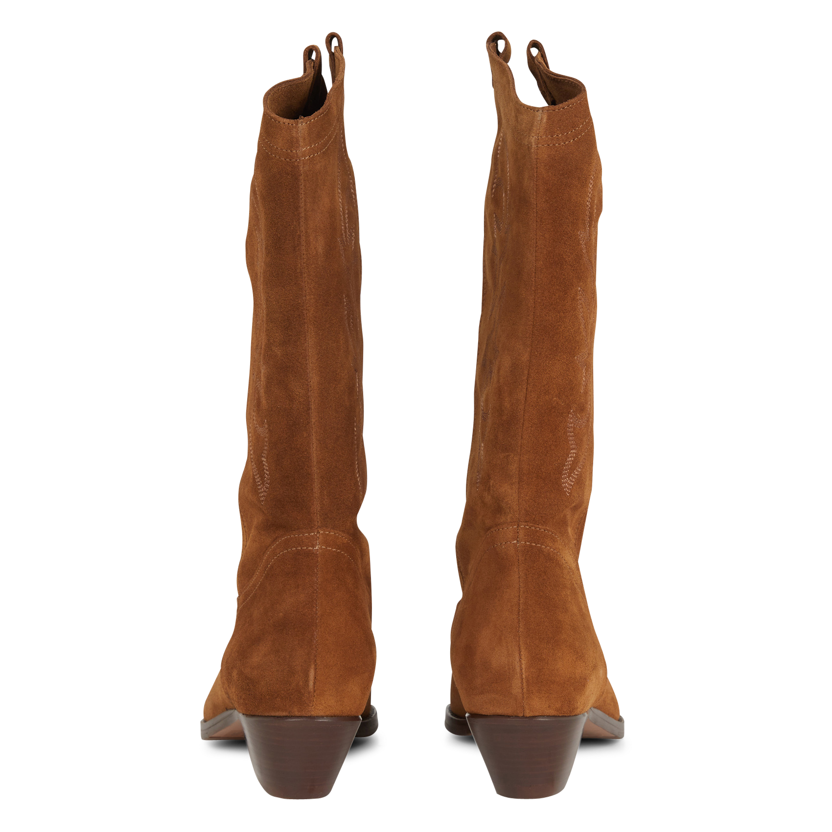 Bottines à broderies en cuir  BA&SH Marron