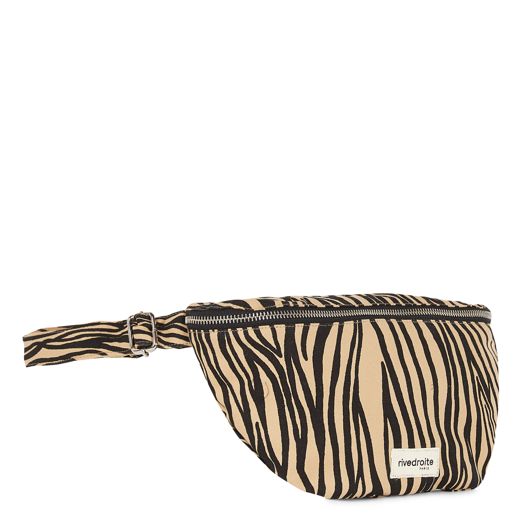 Zipped recycled cotton waist bag RIVEDROITE PARIS Beige