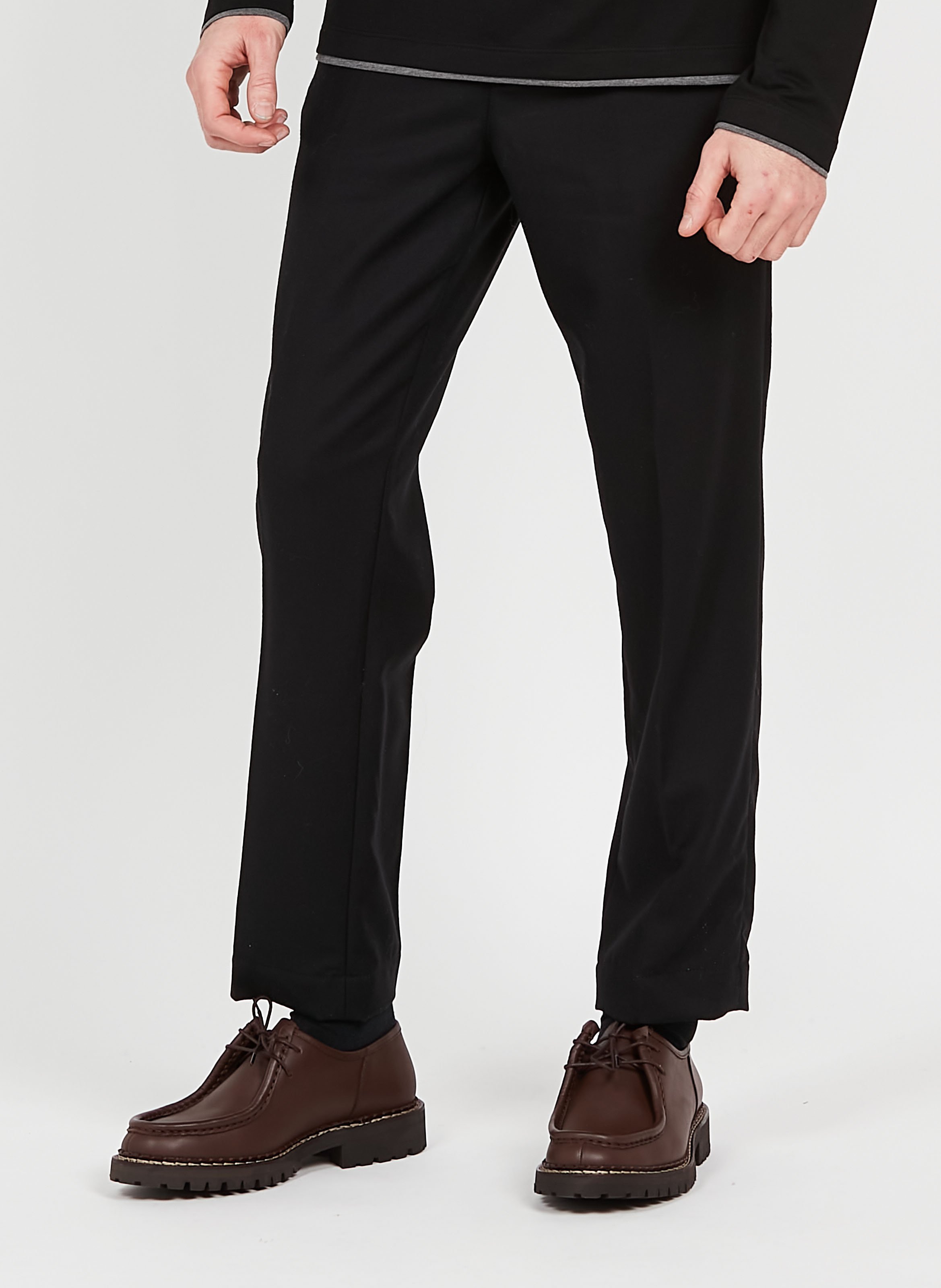 Gerade geschnittene Bundfaltenhose aus Wolle SAISON 1865 Braun