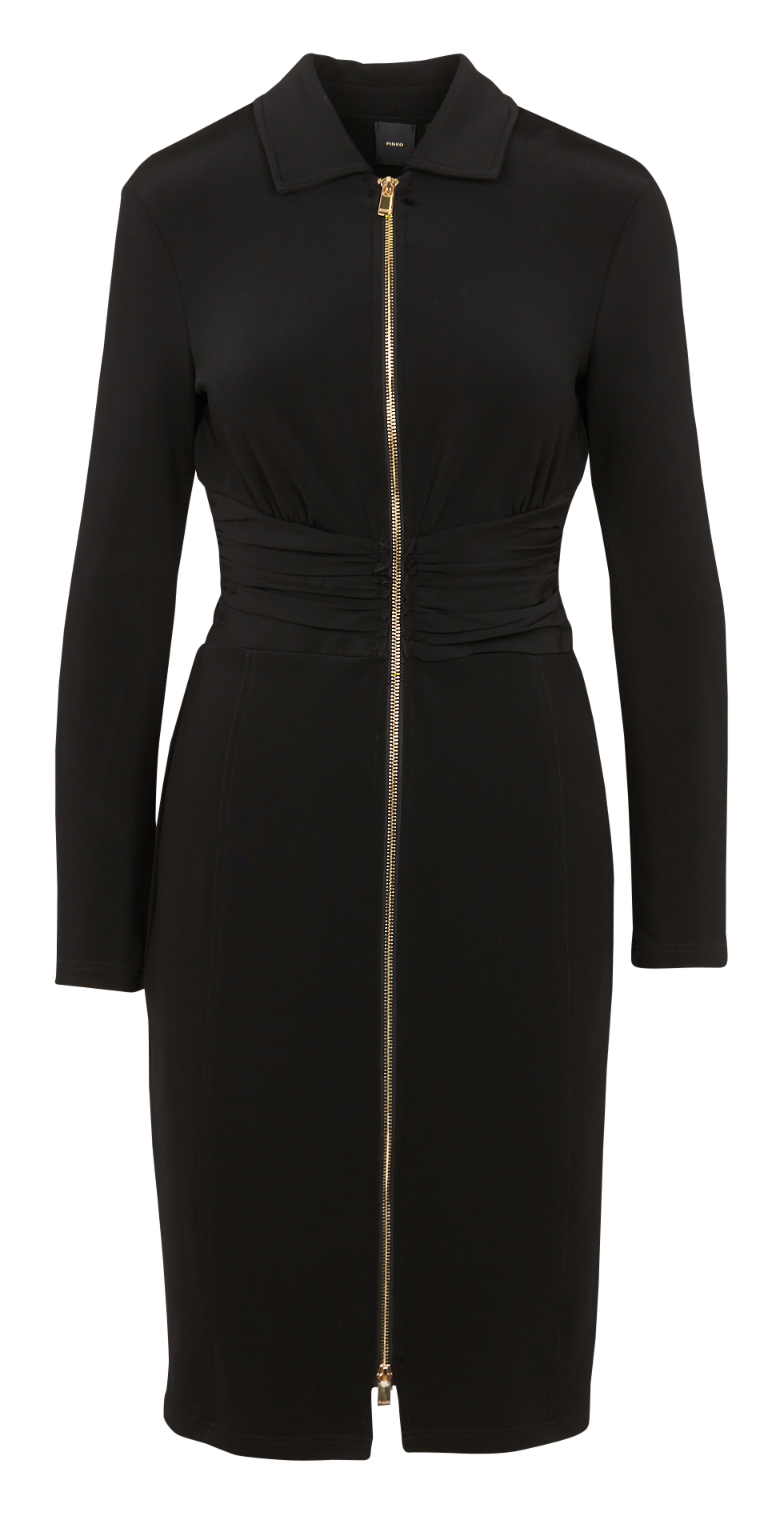 Midi dress with classic collar PINKO Black