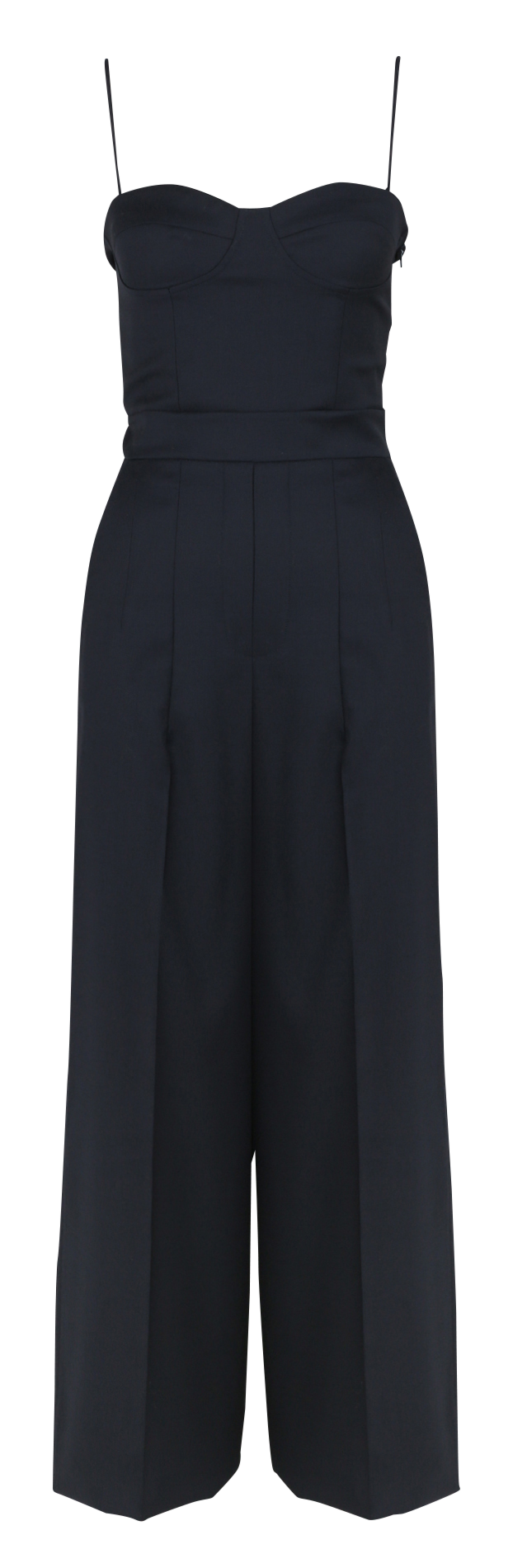 Combinaison droite bustier en laine vierge mélangée MARGAUX LONNBERG Bleu