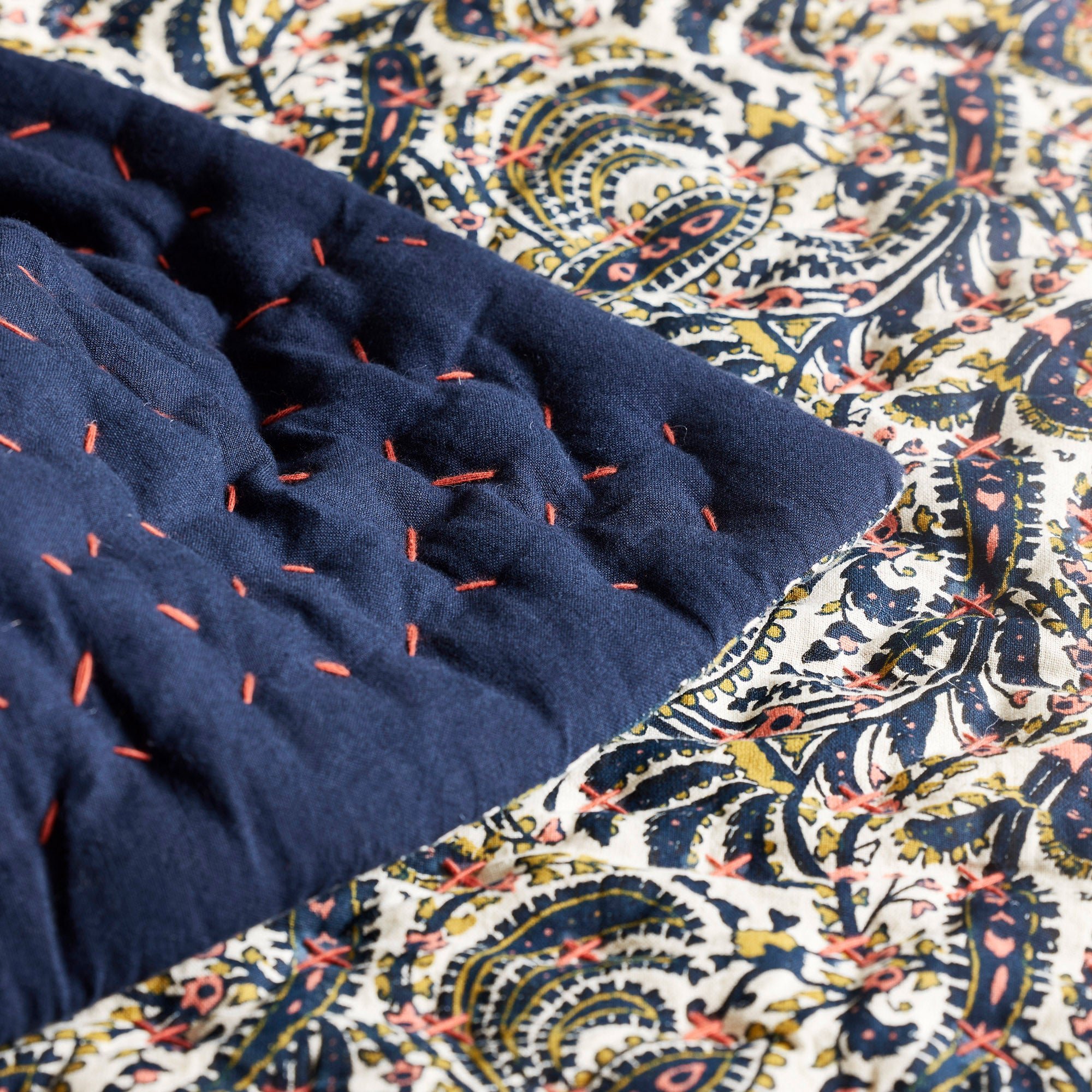 MALO - Linen quilt MADURA Blue