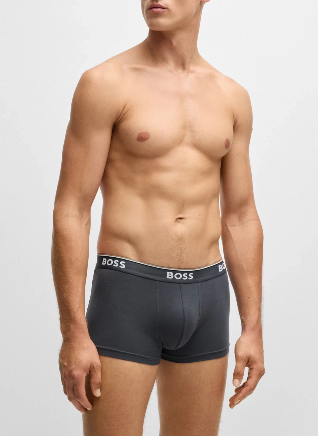 Pack of 3 cotton boxer shorts BOSS Blue