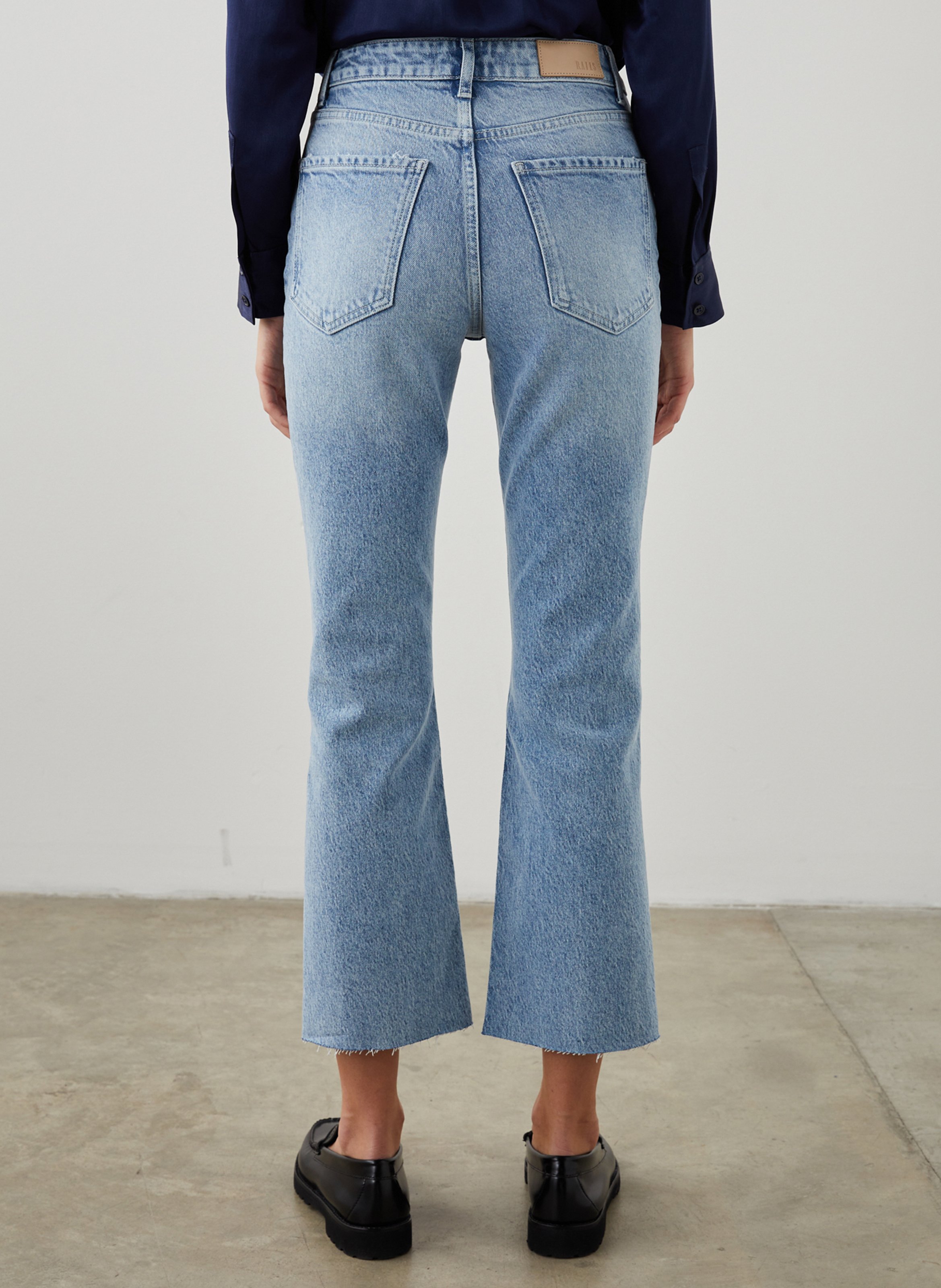 Jean cropped en coton mélangé  RAILS Bleu