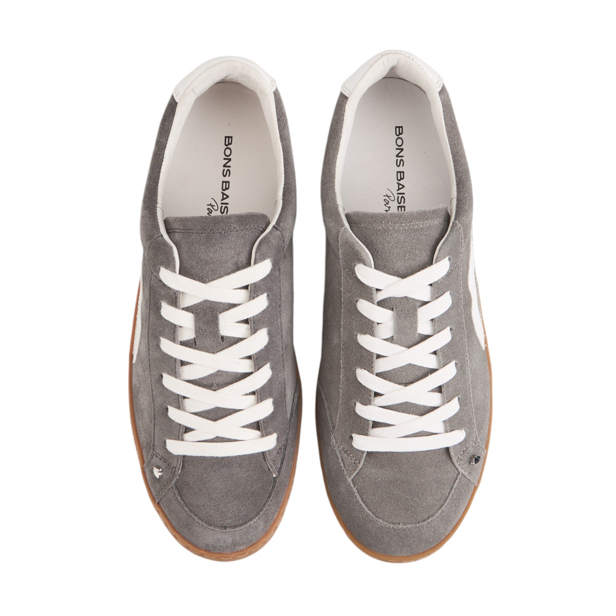 Jimmy leather sneakers BONS BAISERS PARIS Grey