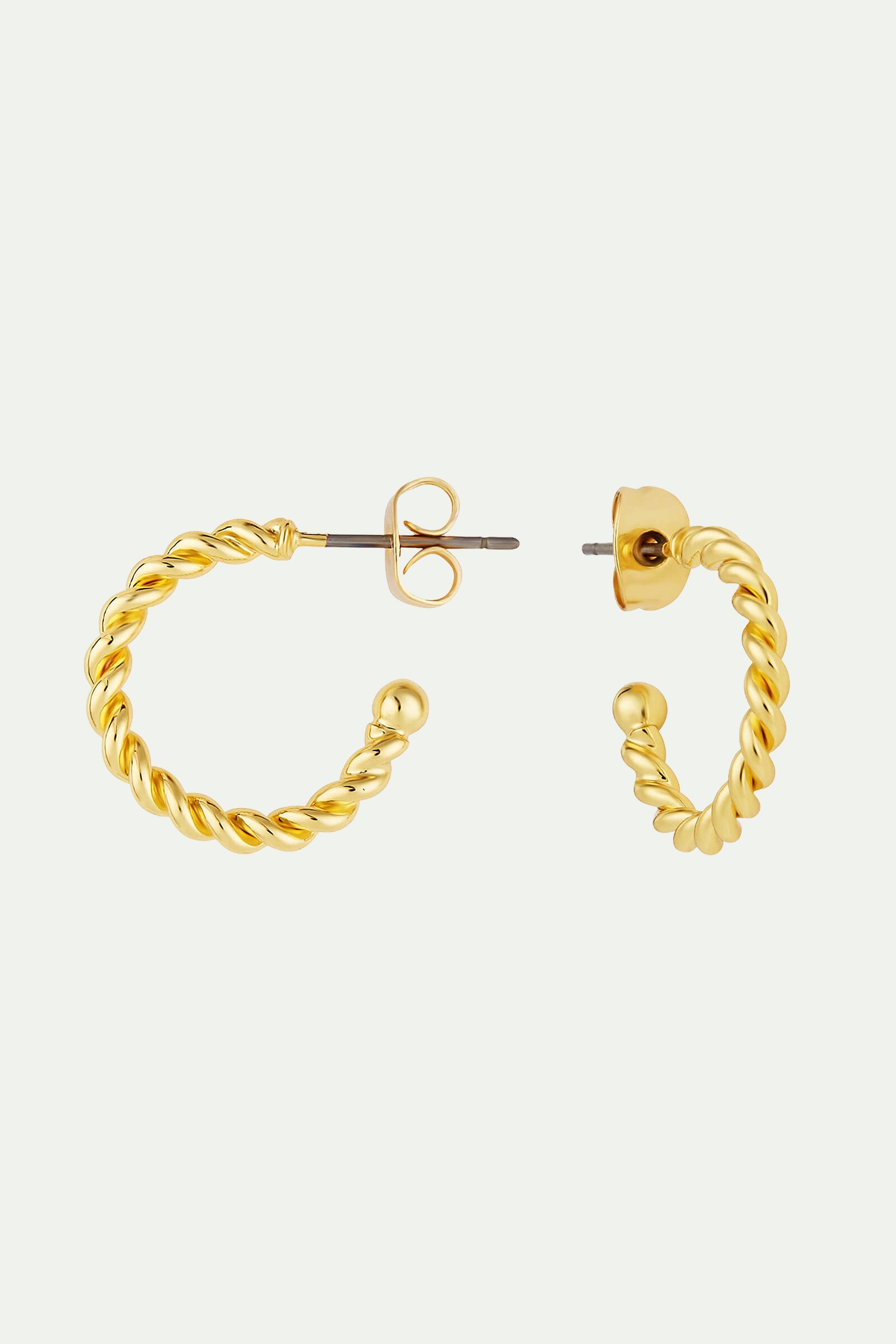 Twisted creole earrings LES NEREIDES Yellow