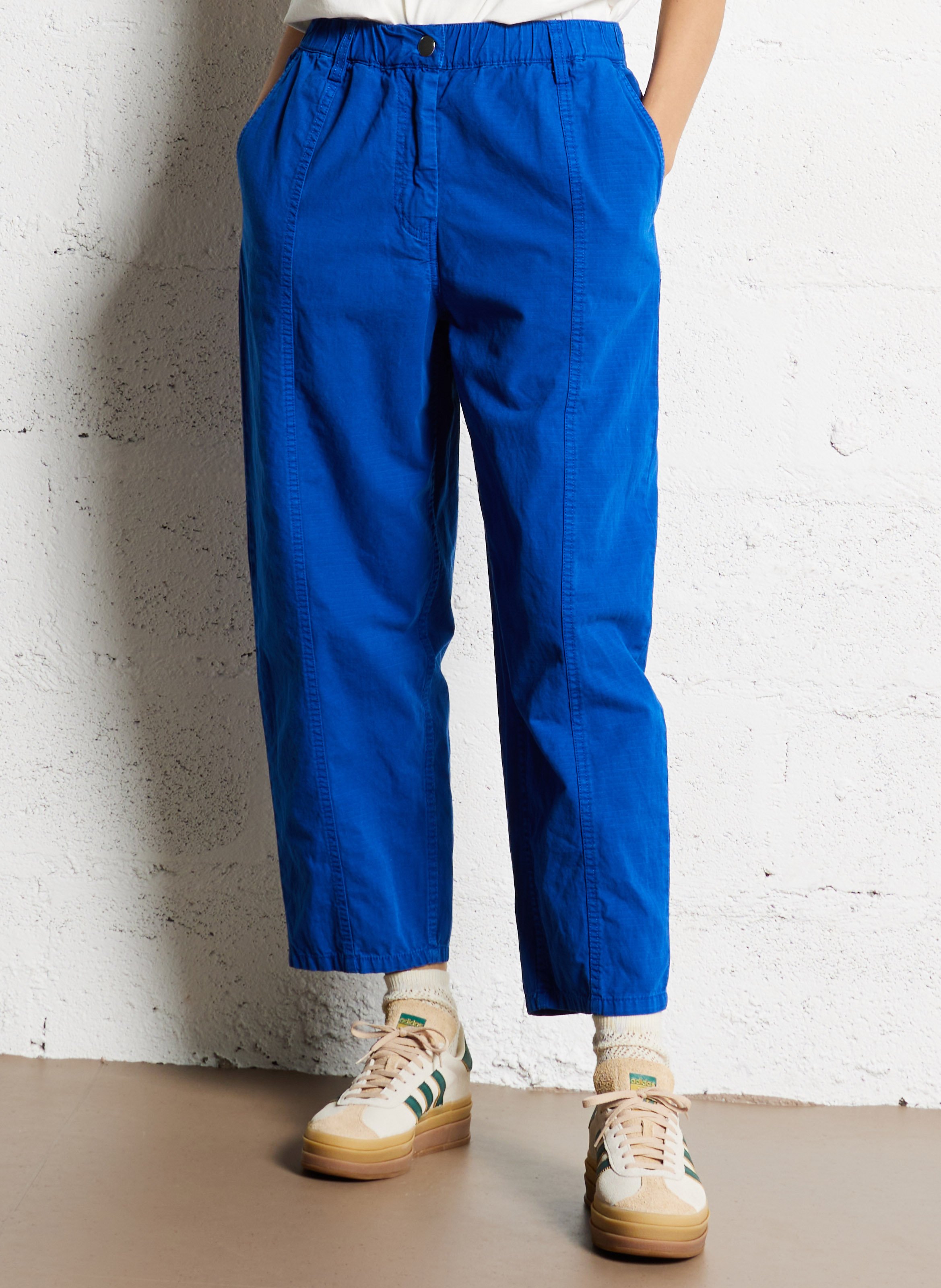 Csally - Gerade geschnittene Baumwollhose BELLEROSE Blau