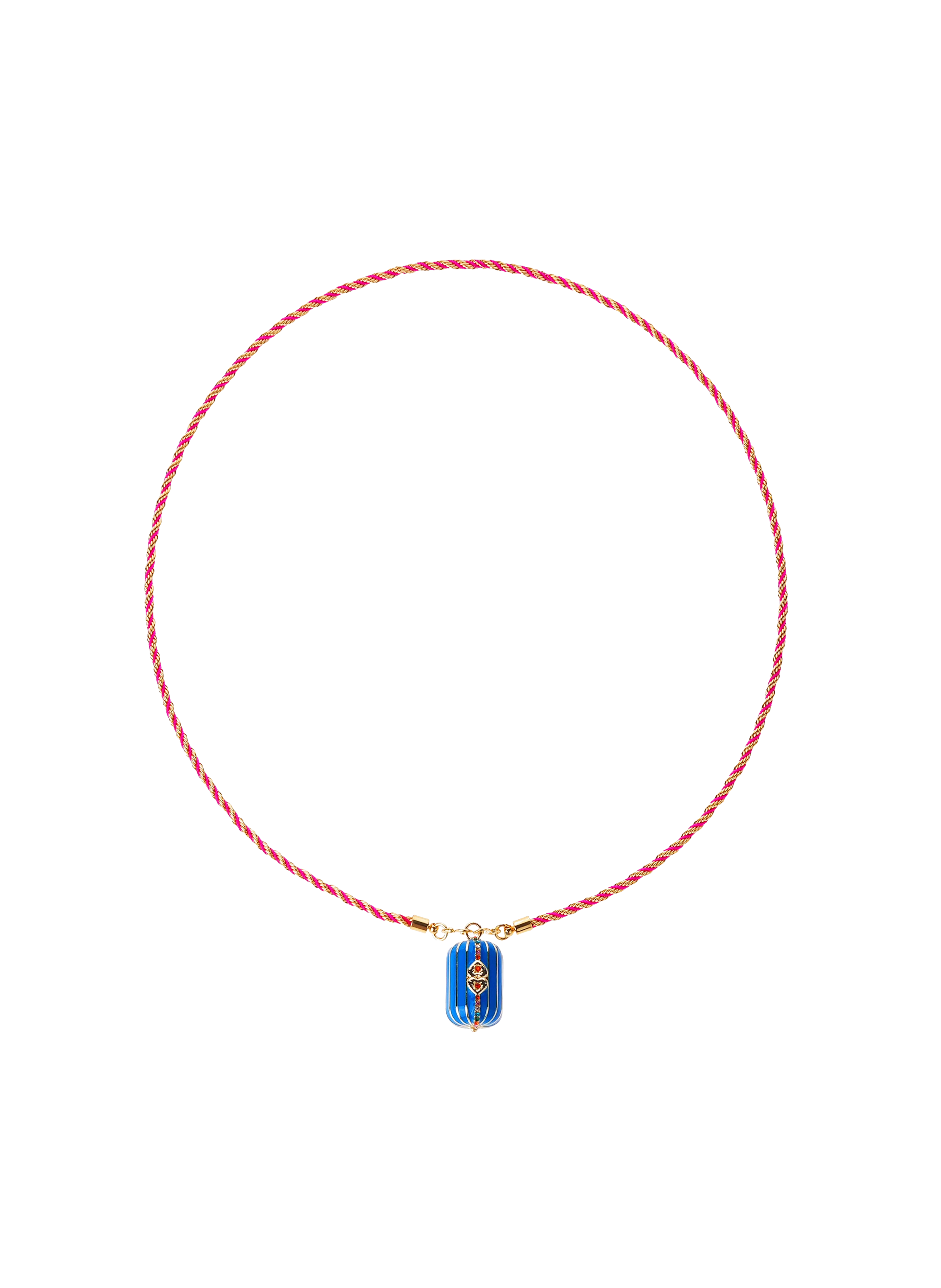 Long cord necklace with central charm HIPANEMA Blue