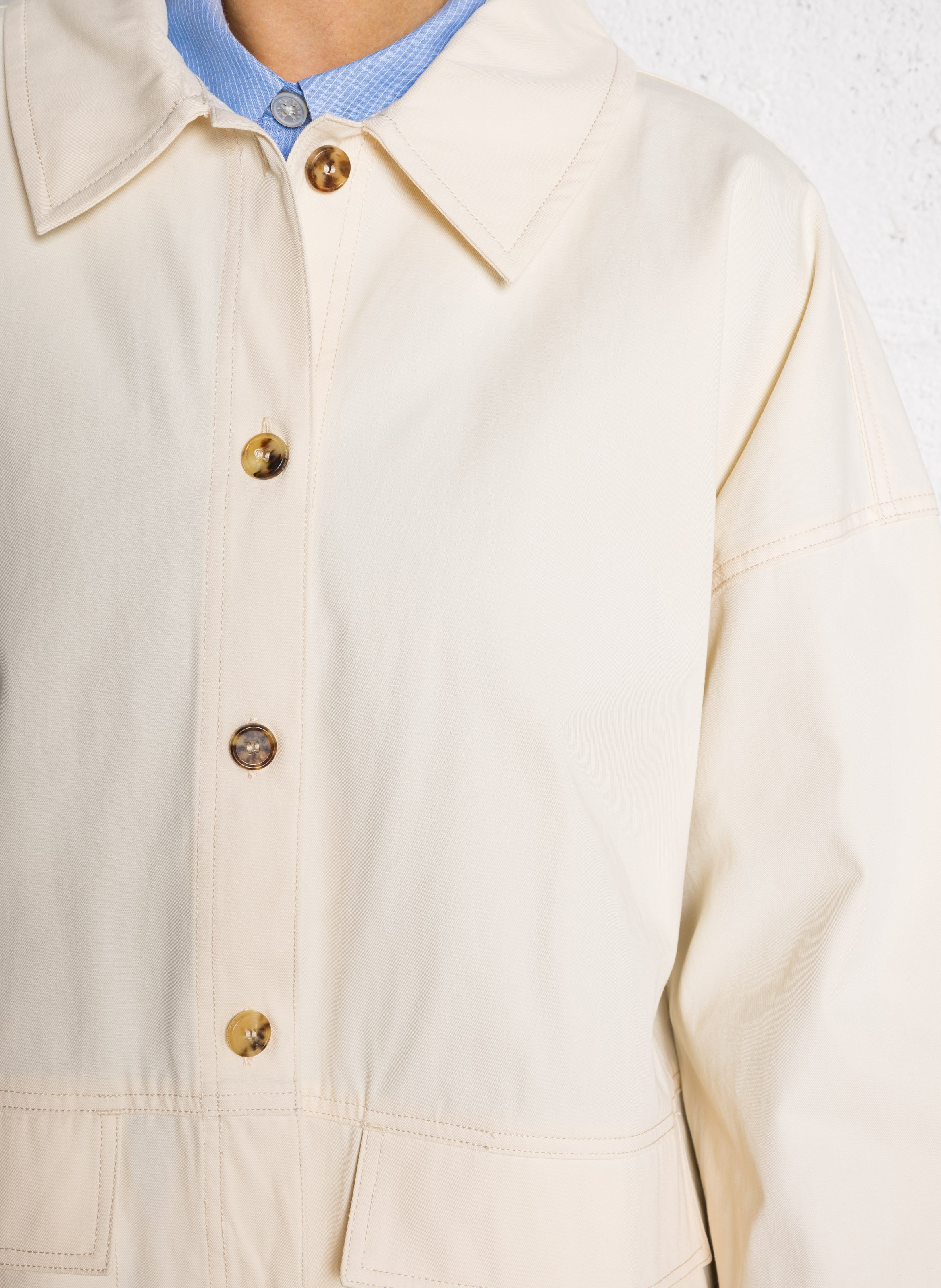 Cotton jacket with classic collar RUE DE TOKYO Beige