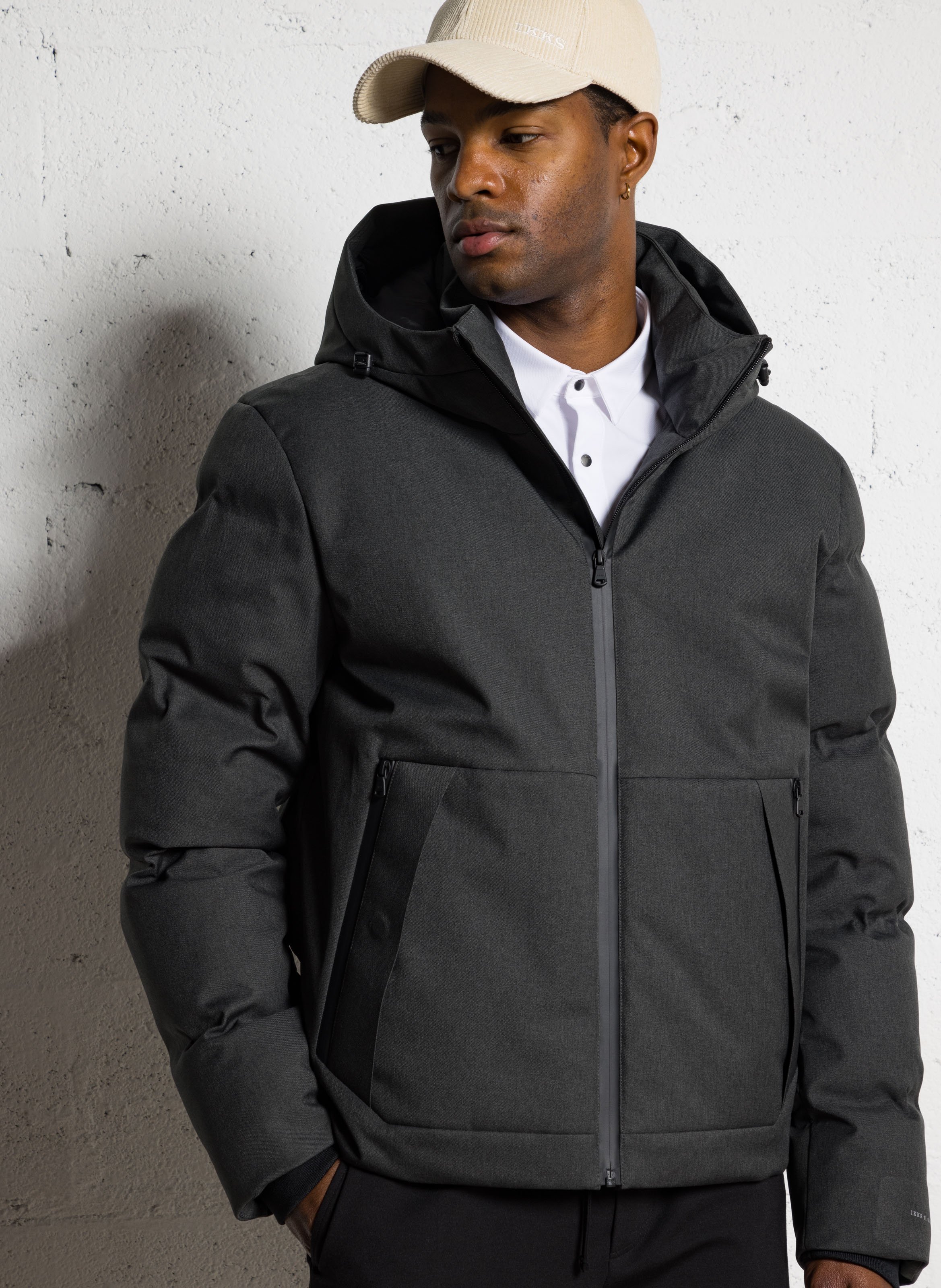 Wattierte Jacke mit Stehkragen, wasserdicht IKKS Grau