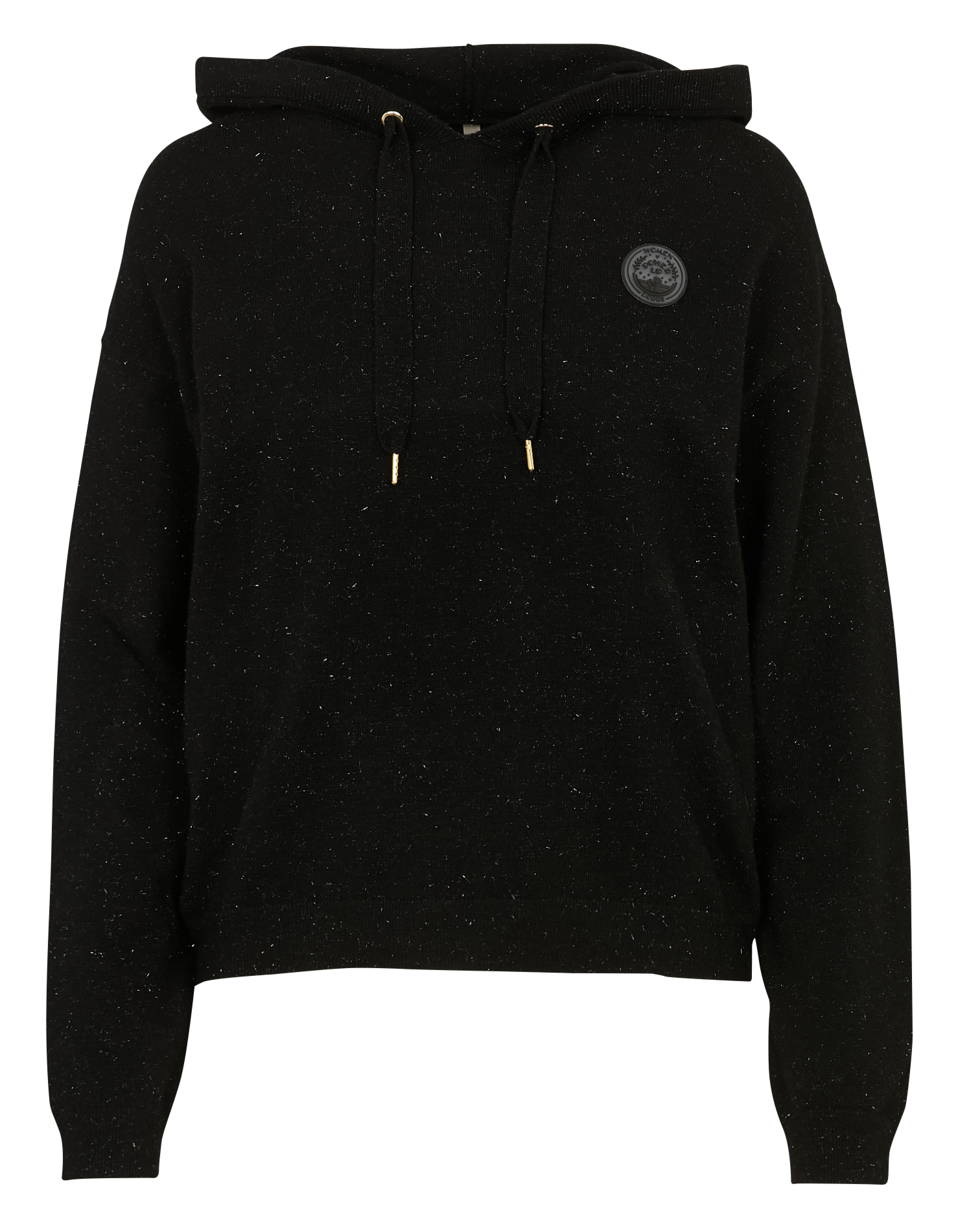 Pull à capuche en tricot lurex I CODE Noir