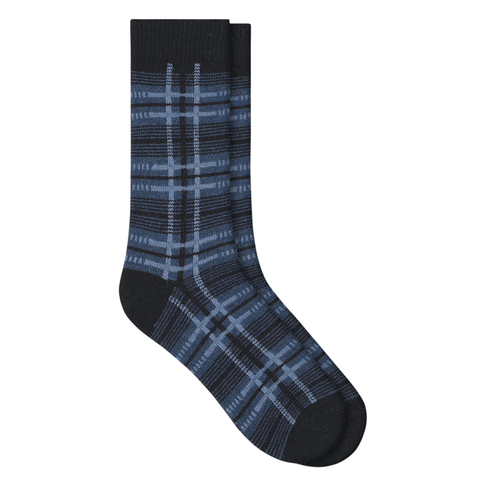 Checked wool blend socks BLEUFORET Black