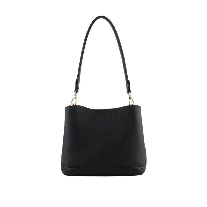 Satchel - cowhide leather POURCHET Black