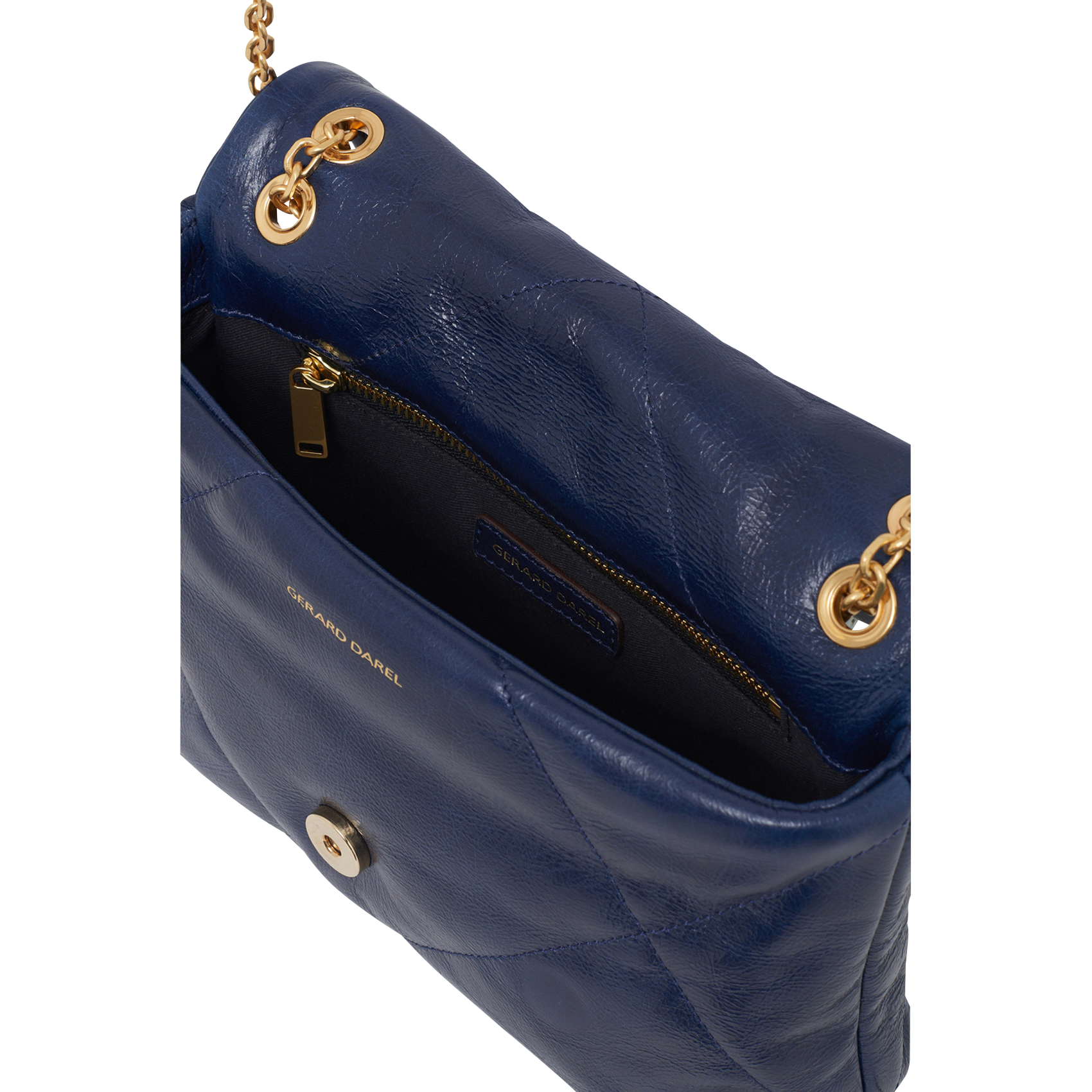 Sac bandoulière en cuir matelassé GERARD DAREL Bleu