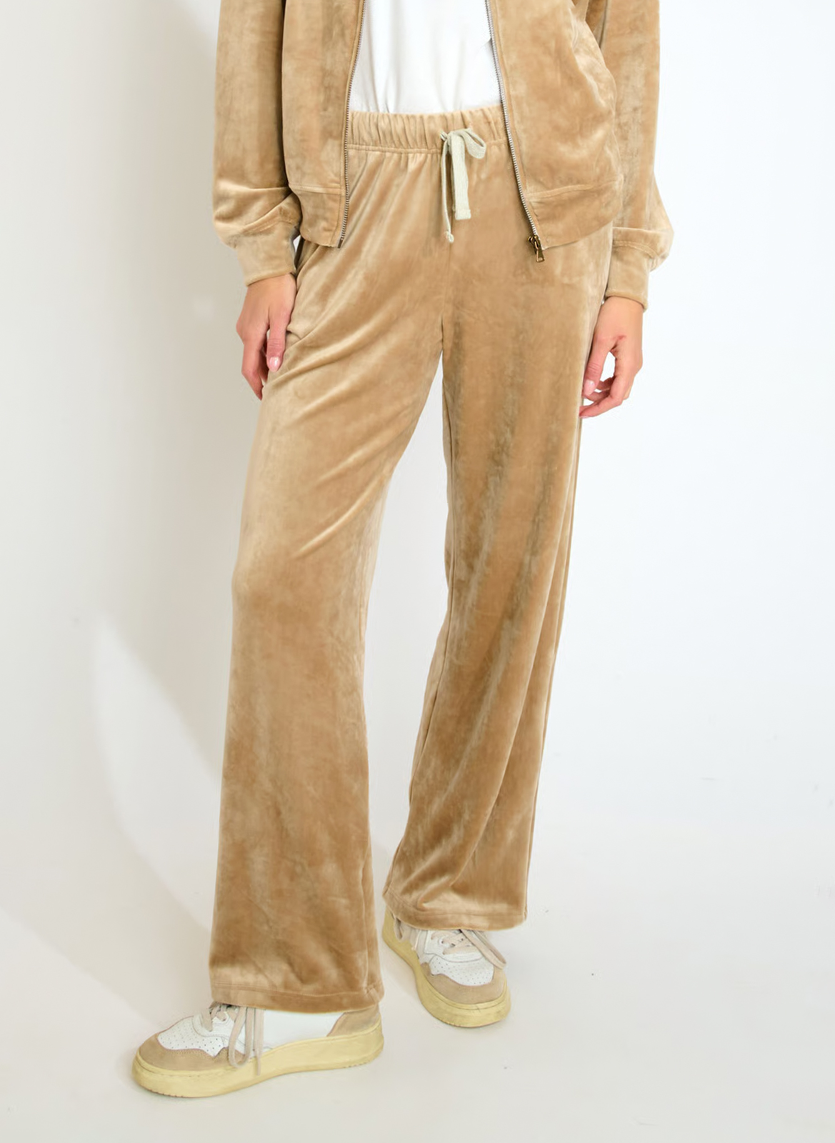 Straight jogging pants in peach skin BANANA MOON Beige