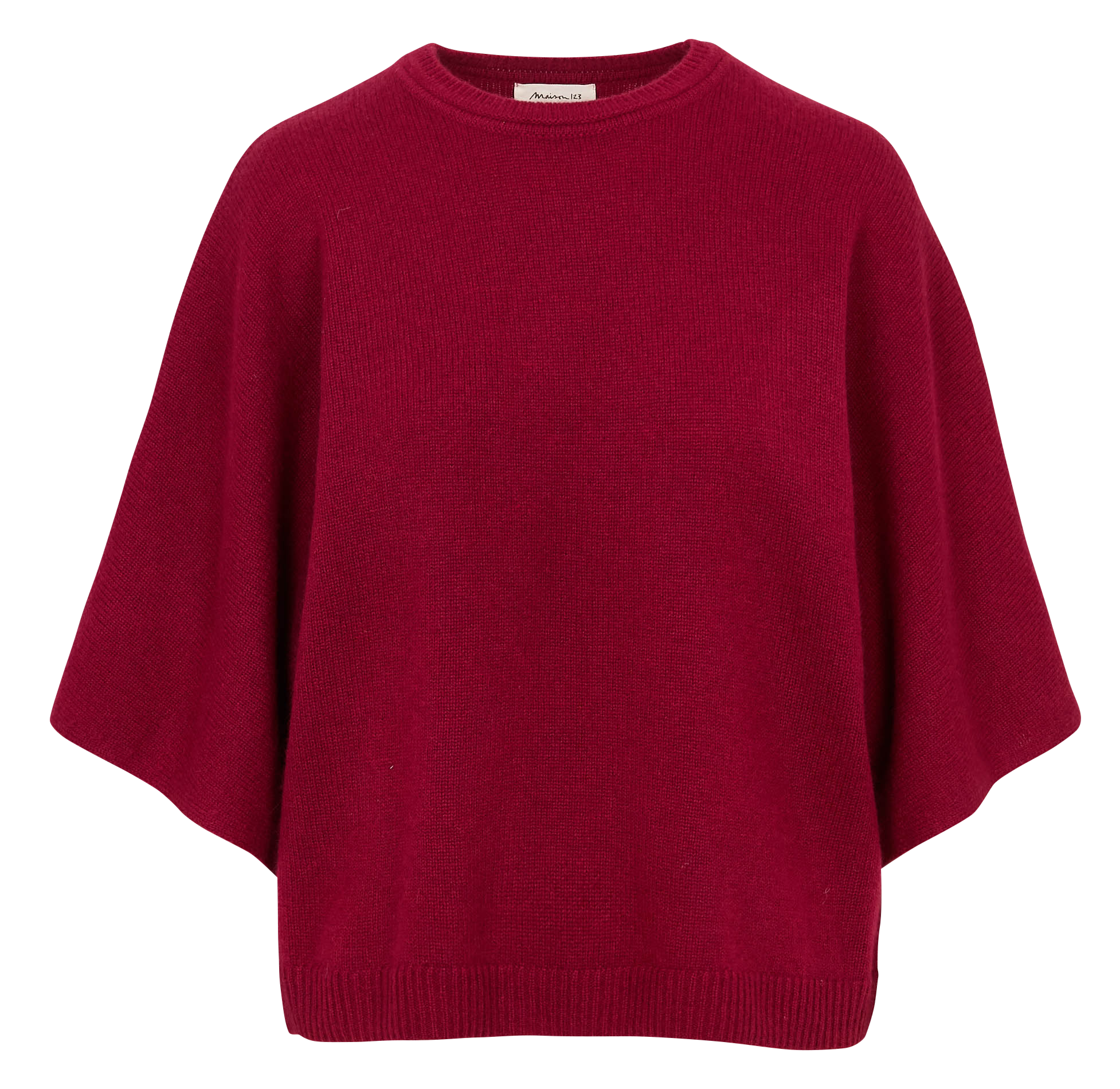 Pull manches larges en cachemire CODY Grenat