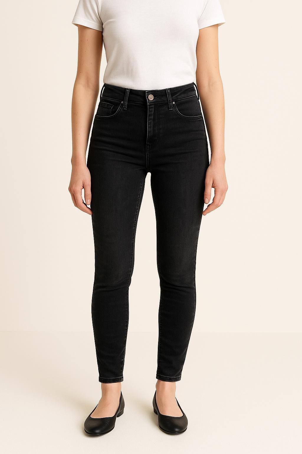 Cropped slim jeans with studs LEVI'S - Seconde main Black
