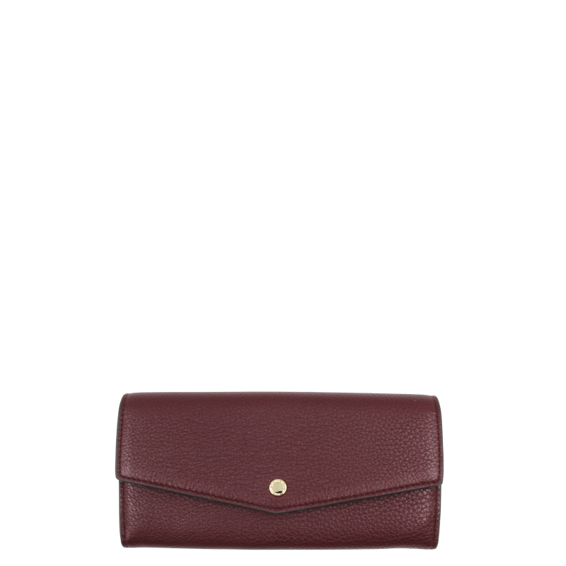 Leather coin purse POURCHET Red