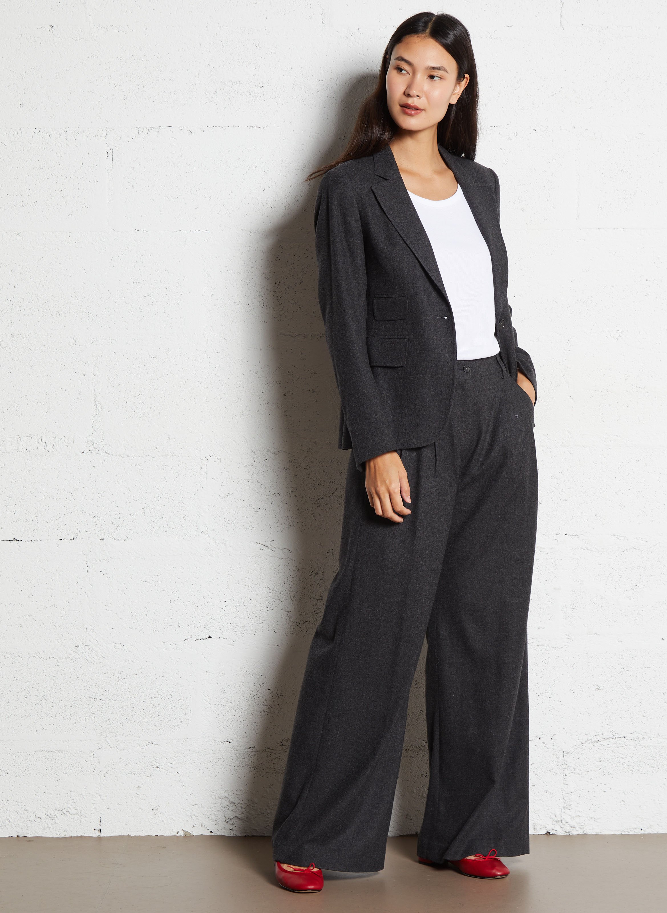 Veste ajustée col tailleur  DIEGA Gris