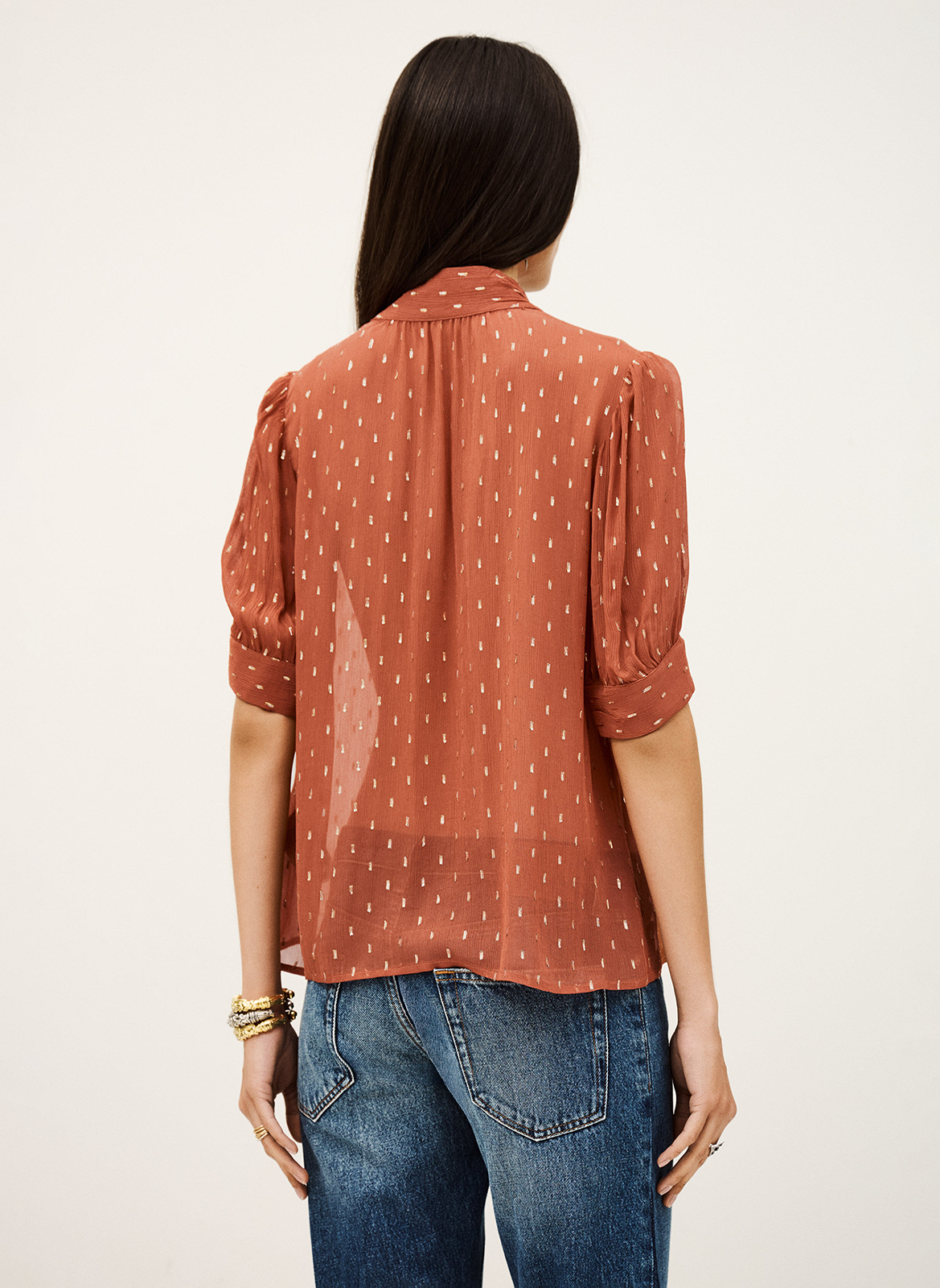 Blouse col rond  BA&SH Marron