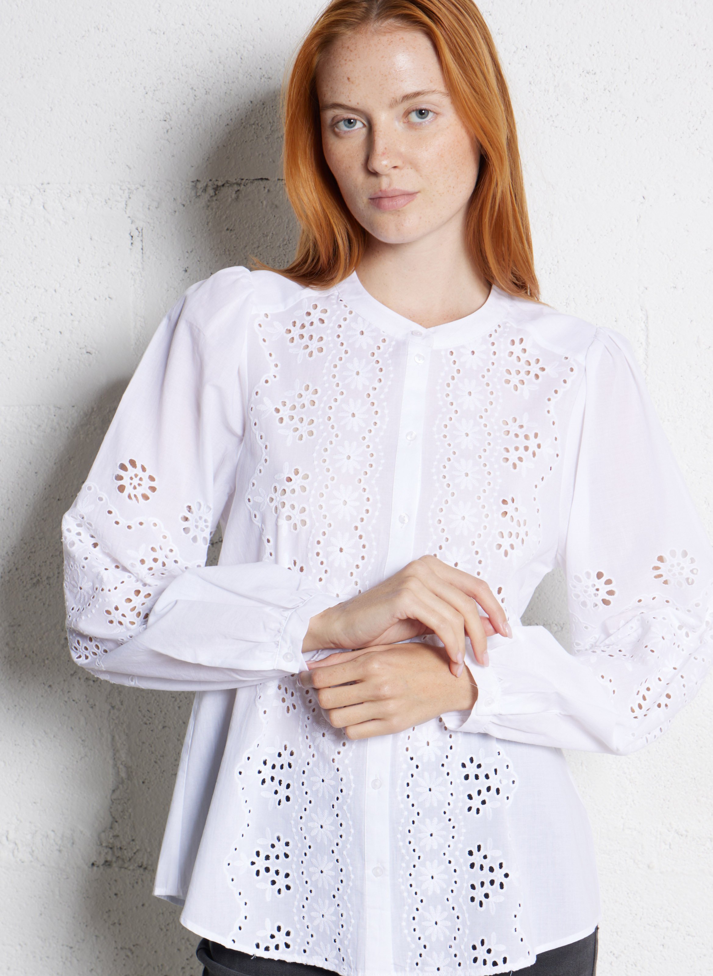 Chemisier ample col mao en coton SUD EXPRESS