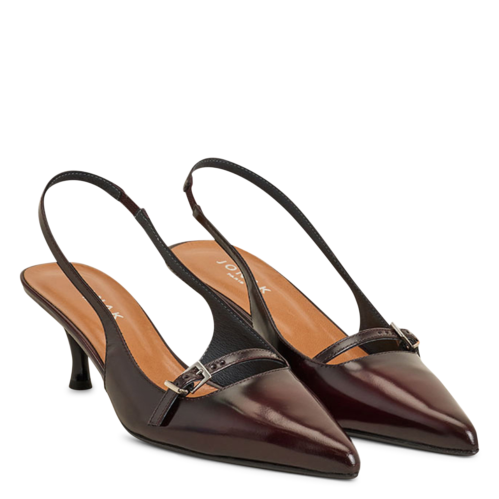 Leather high heel sandals JONAK Red