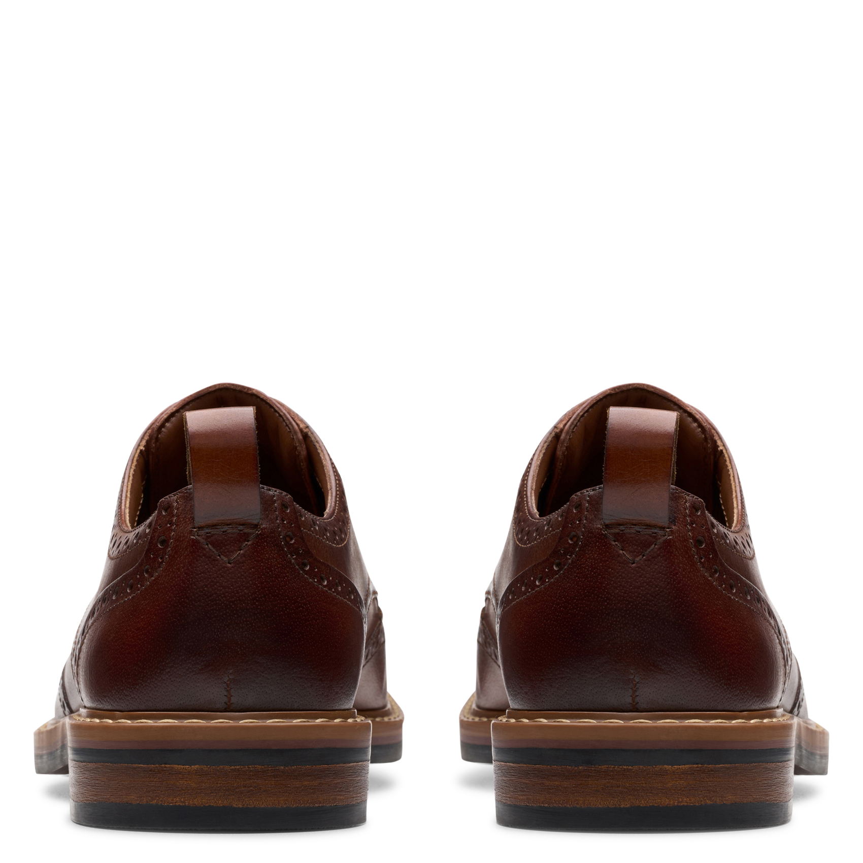 Lace-up leather loafers CLARKS Brown