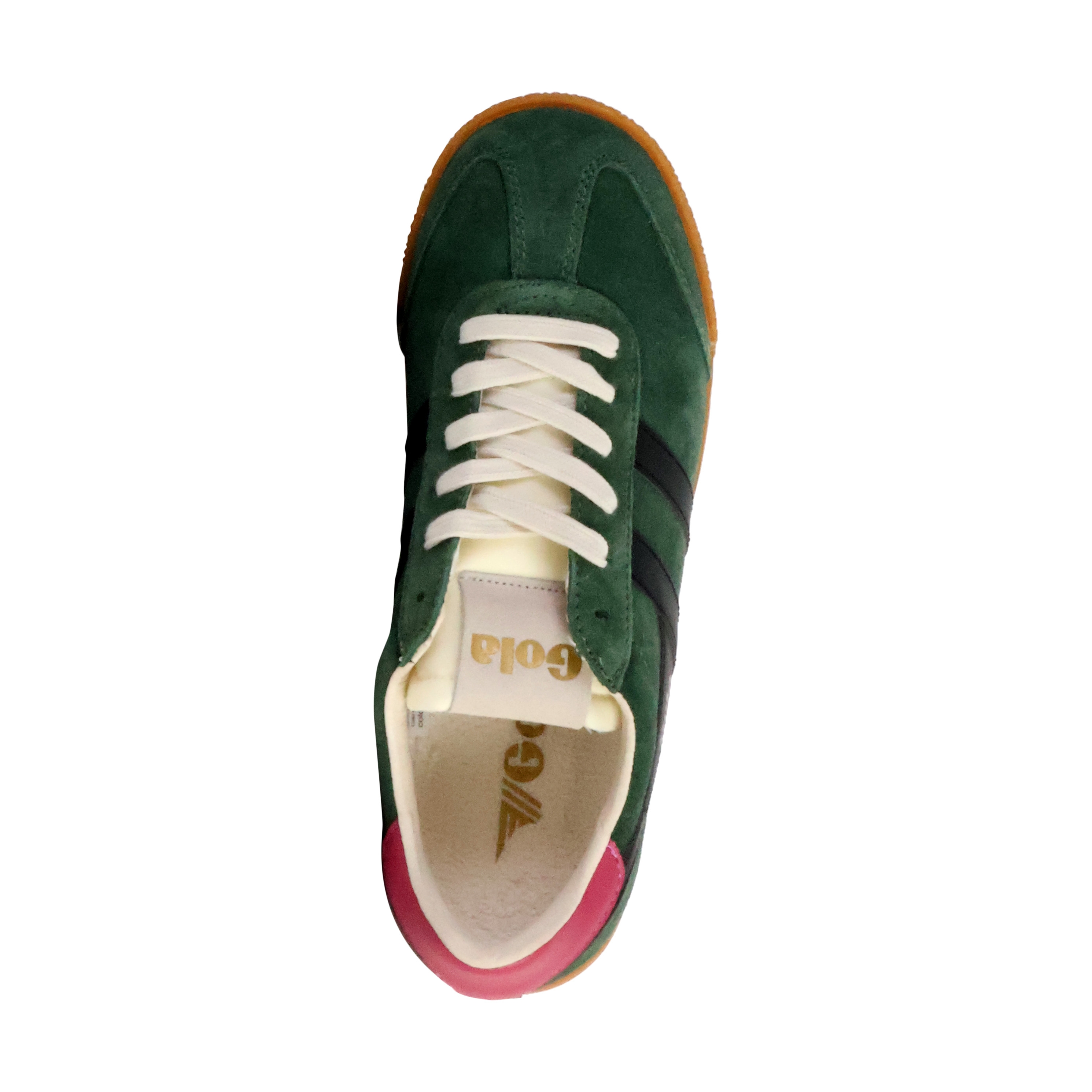 Low leather sneakers Elan GOLA Green
