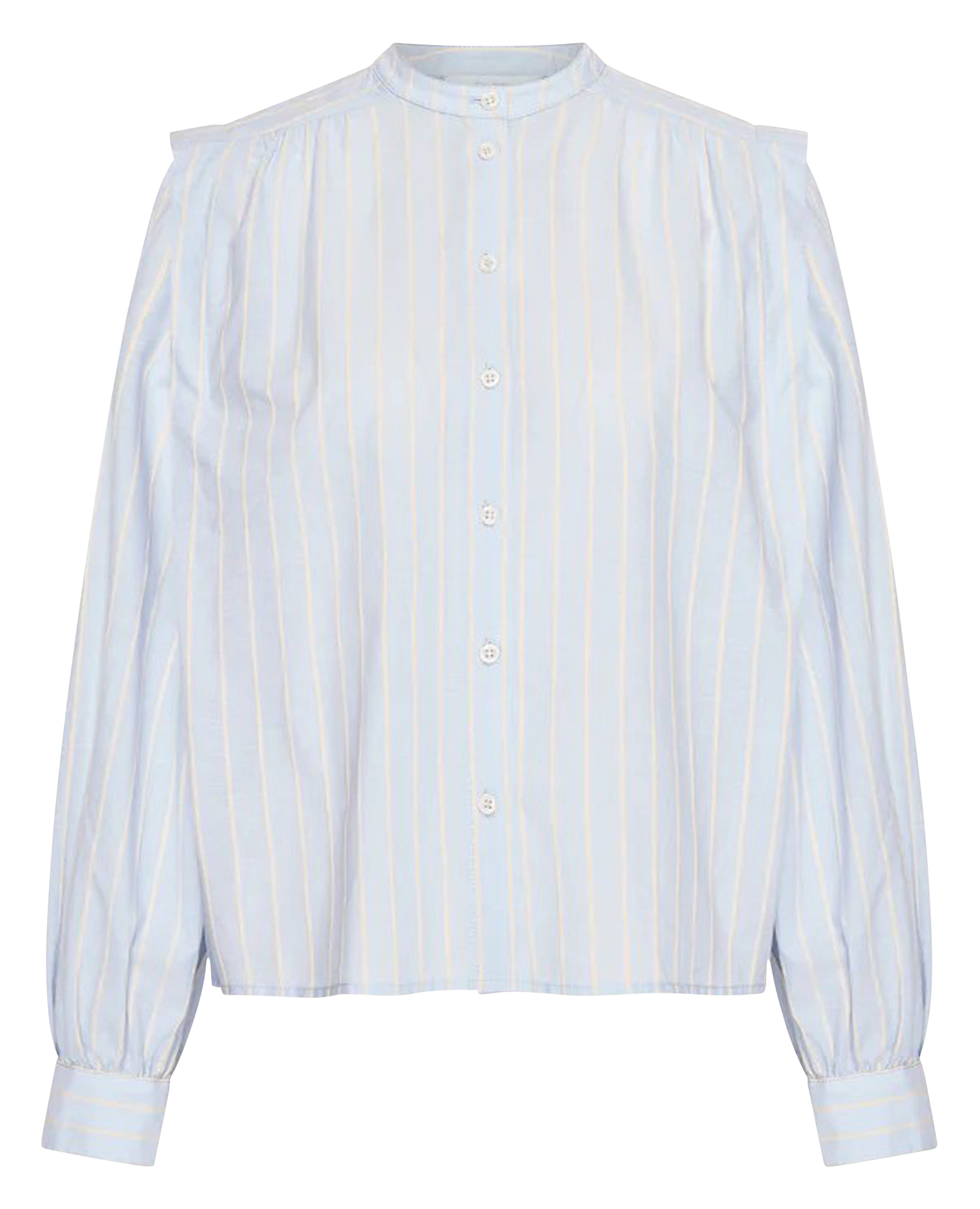 Gerades Hemd, gestreift Blau