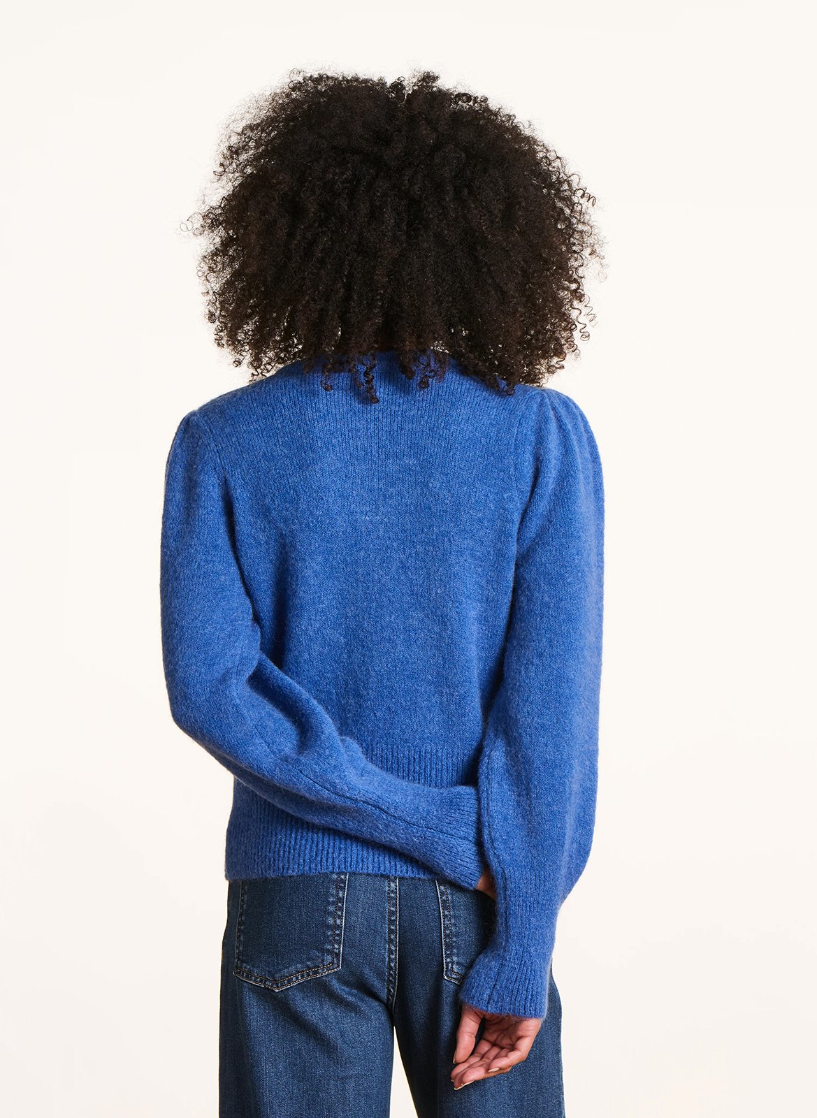 Gerade geschnittener Rundhalspullover LA FEE MARABOUTEE Blau
