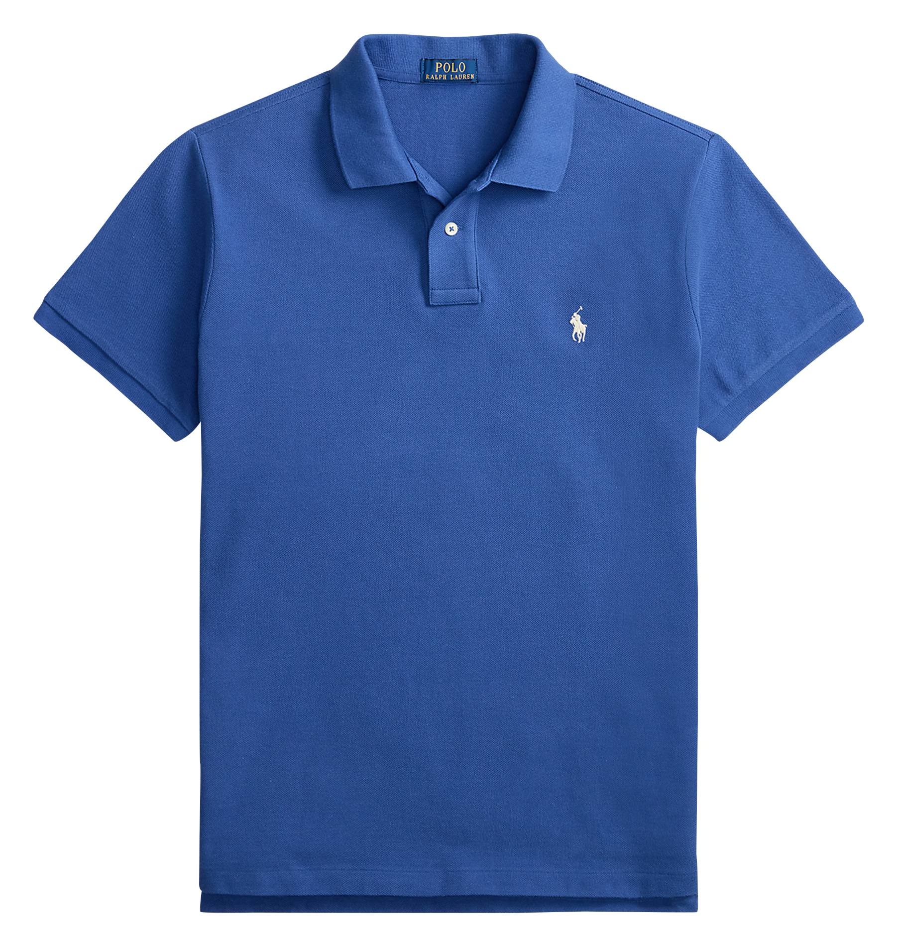 Polo custom-fit en coton piqué  Dusty azure cream pp